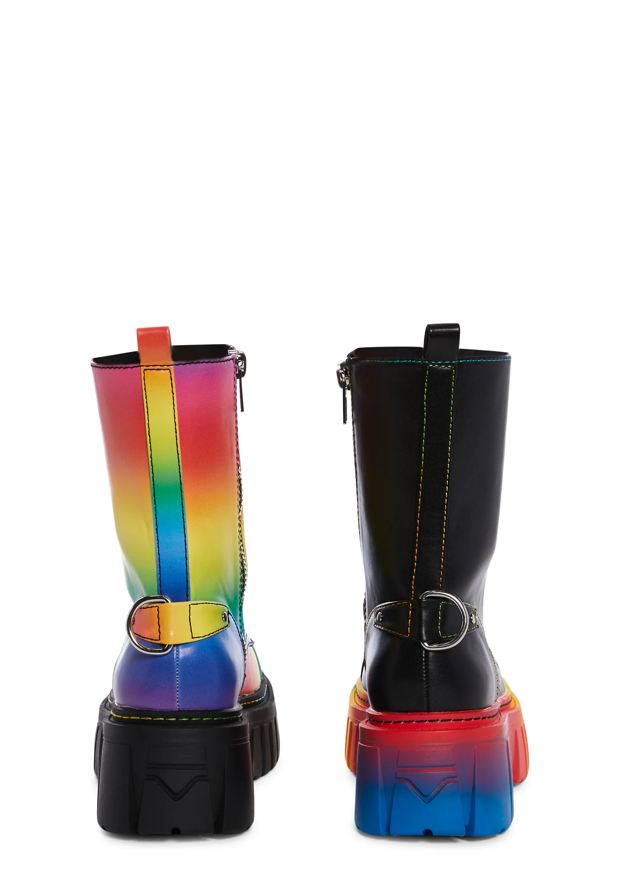 Colorwave Mismatched Combat Boots - Image 4