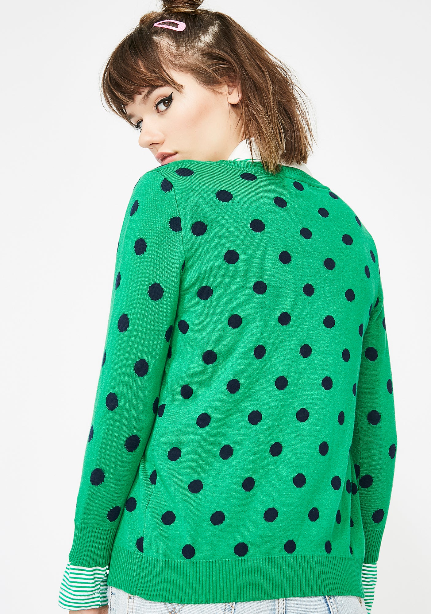 Come Around Polka Dot Cardigan - Image 4