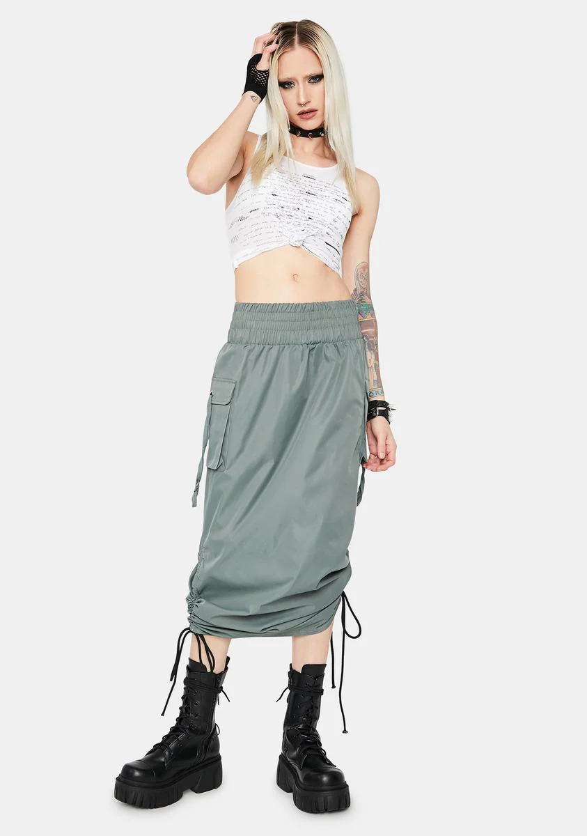 Company Needed Cargo Midi Skirt - Image 3