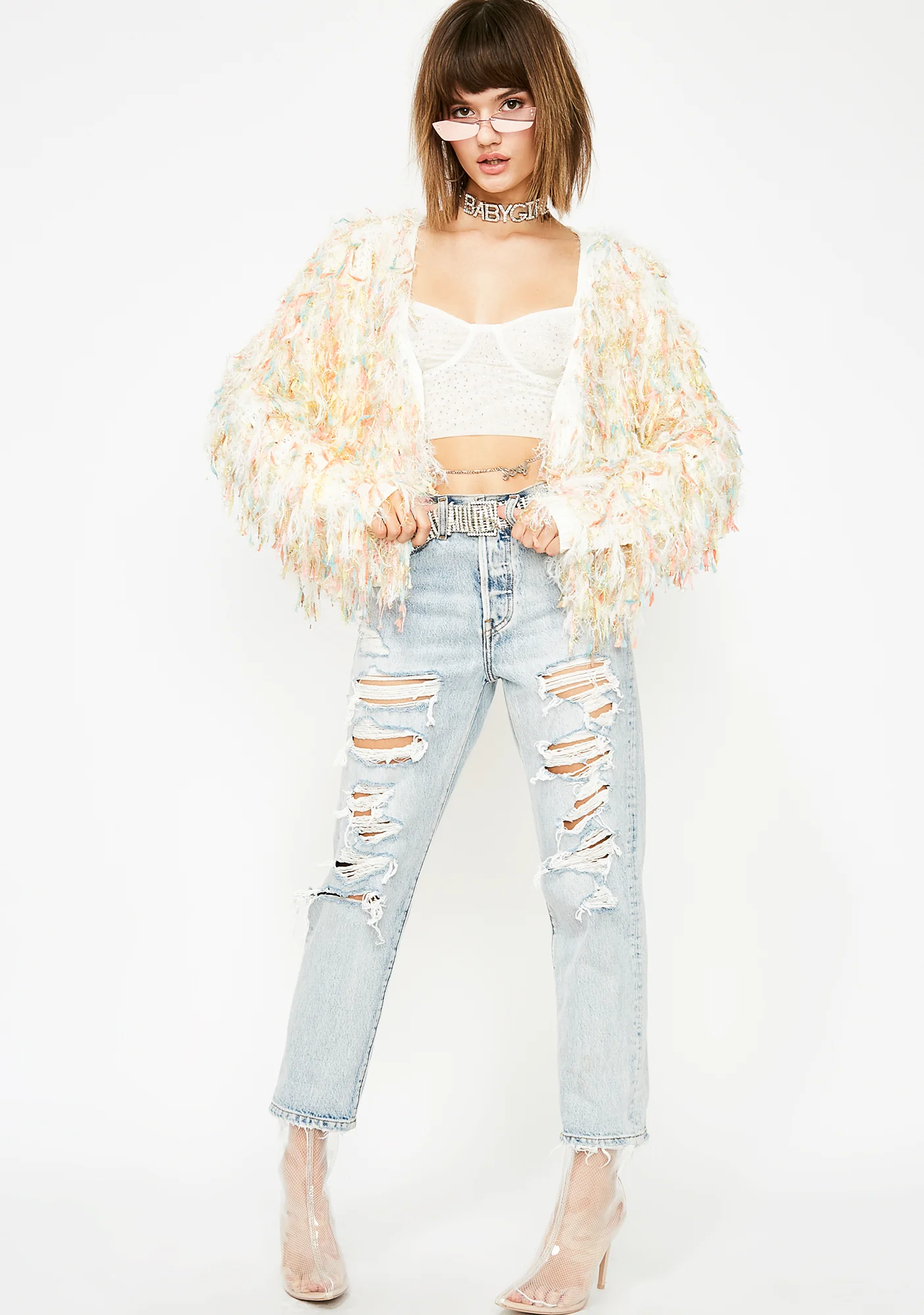 Confetti Cake Fringe Cardigan - Image 5