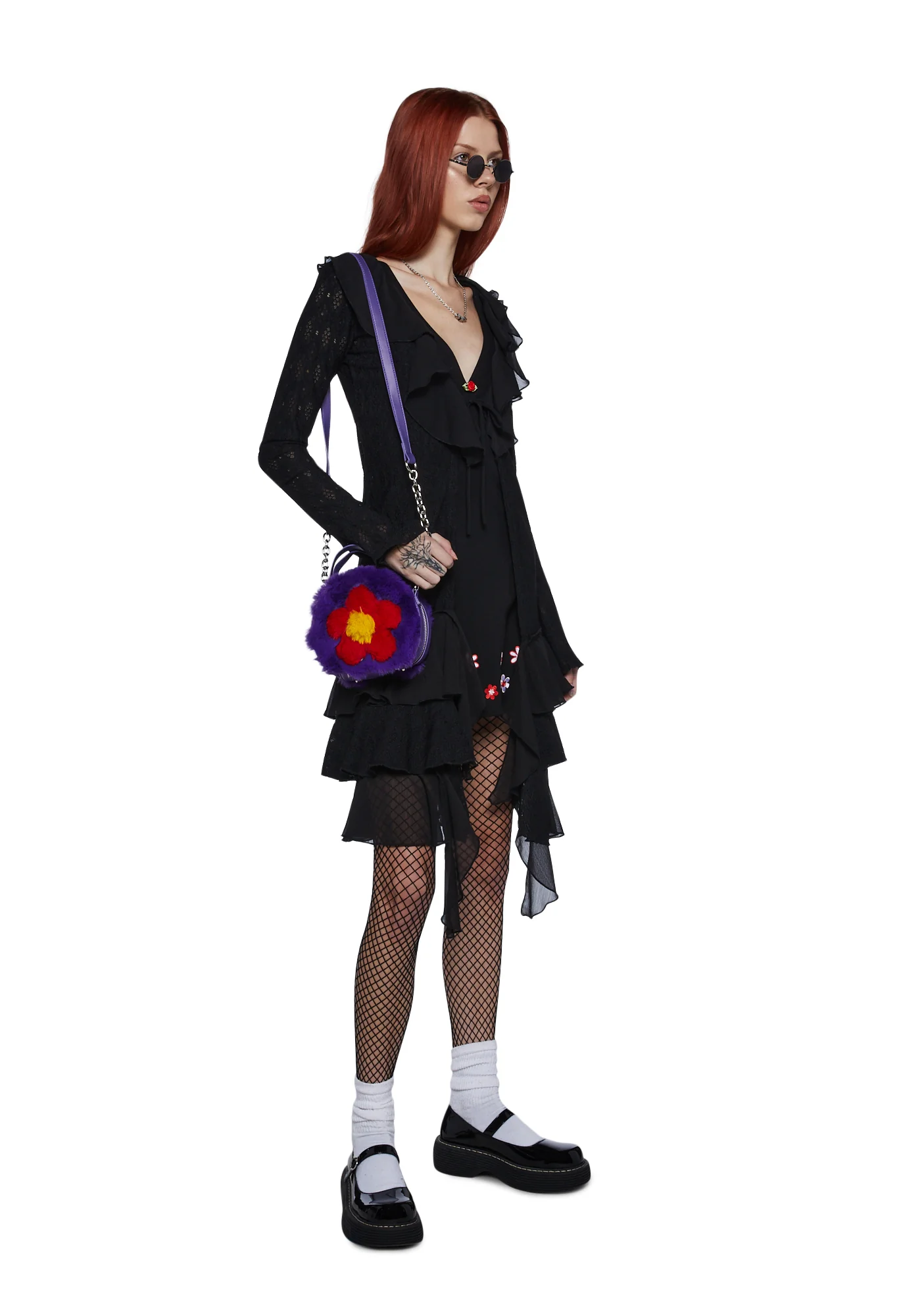 Conspiracy Theories Chiffon Cardigan - Black - Image 2