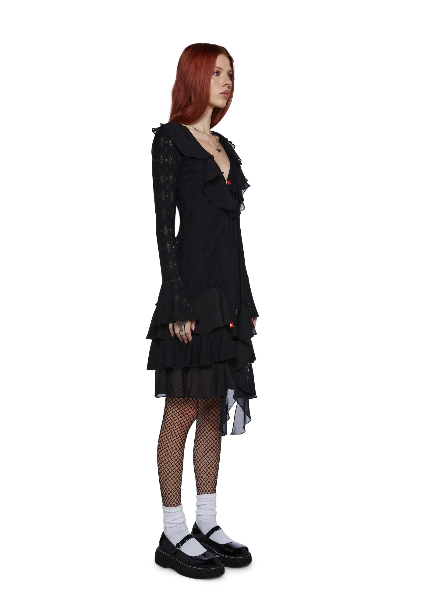 Conspiracy Theories Chiffon Cardigan - Black - Image 3