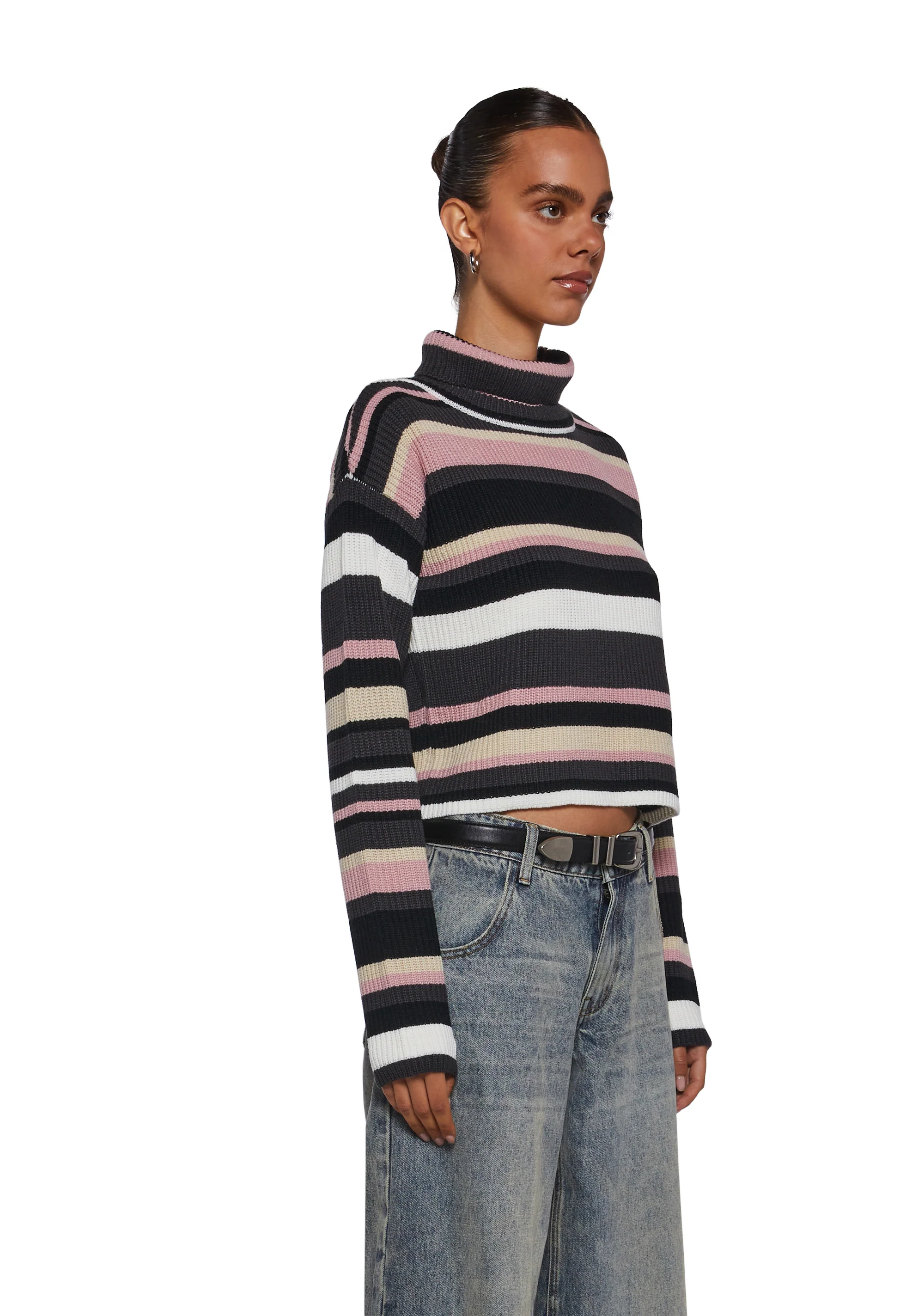 Cool Breeze Turtleneck Sweater - Pink - Image 3