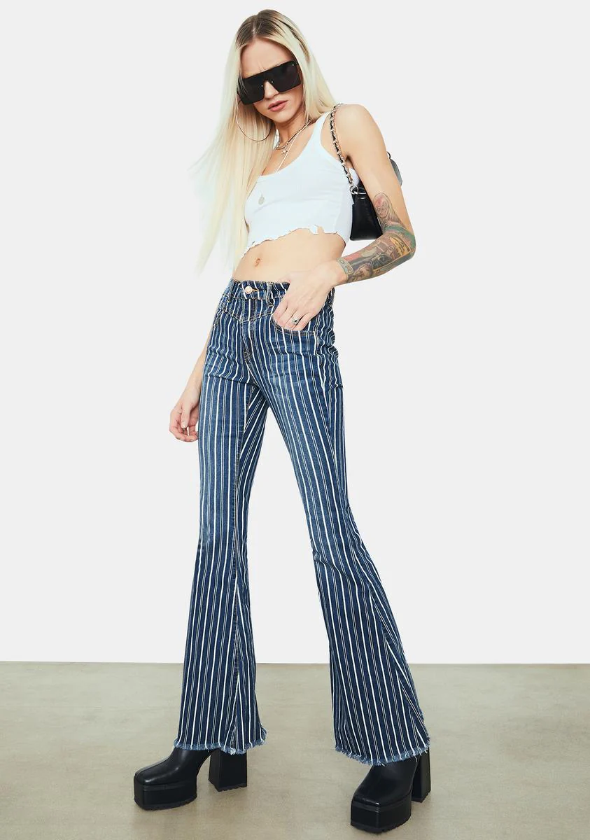 Cop My Style Mid Rise Stretch Flare Jeans - Image 3