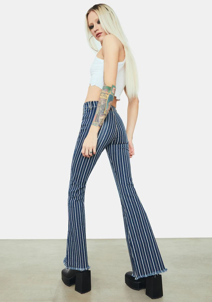Cop My Style Mid Rise Stretch Flare Jeans - Image 4