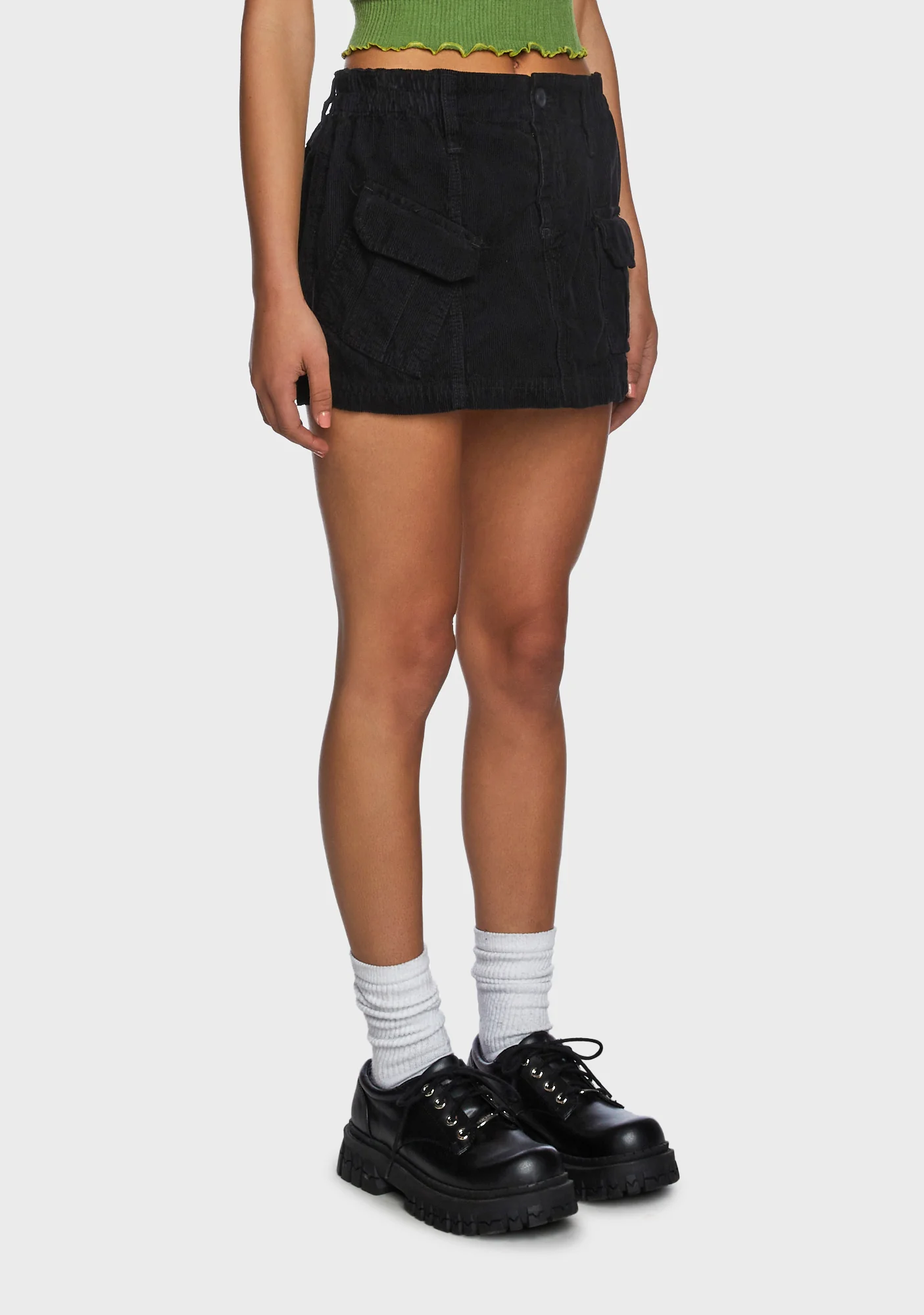 Corduroy Cargo Mini Skirt - Image 3