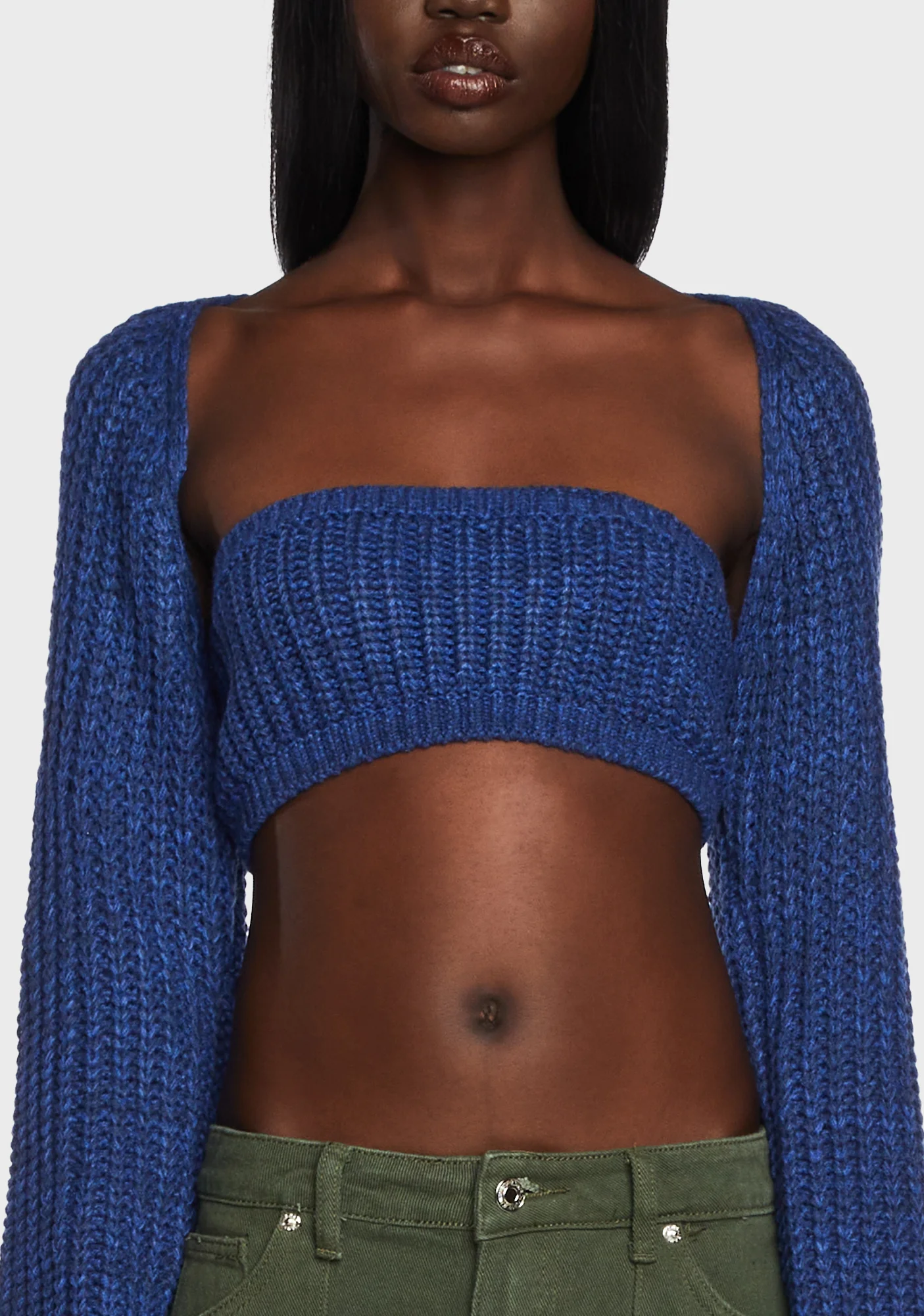 Cori Two Piece Knitted Bandeau Top - Image 4