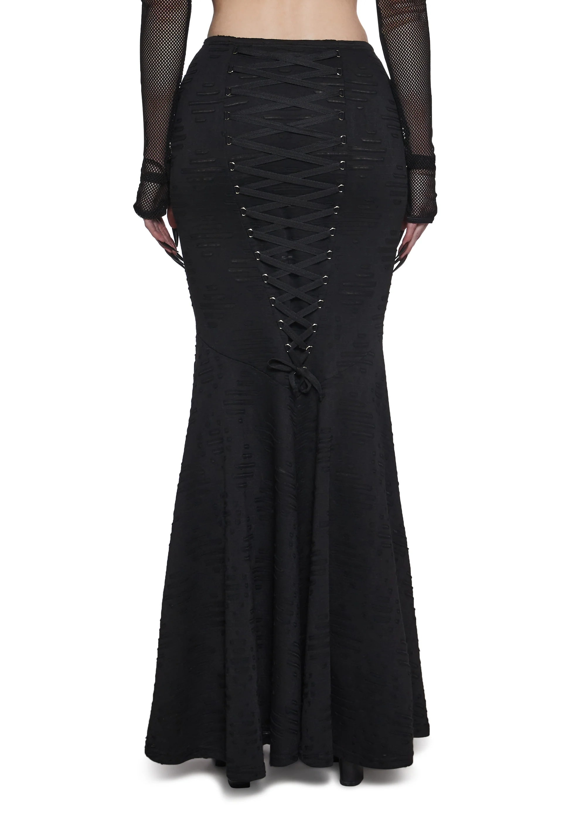 Dark Elegance Corset Maxi Skirt - Image 4
