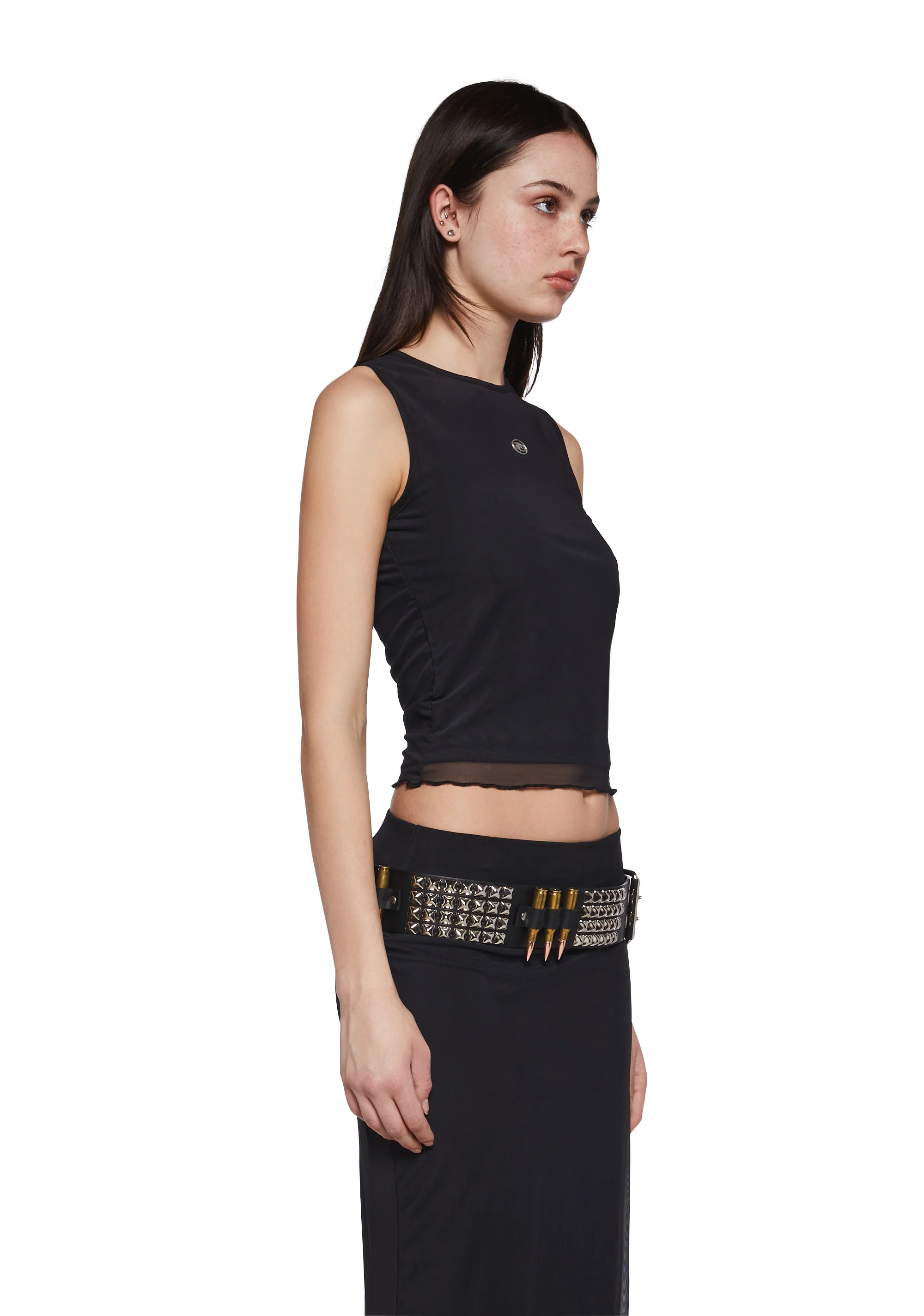 Corset Print Mesh Tank Top - Image 3