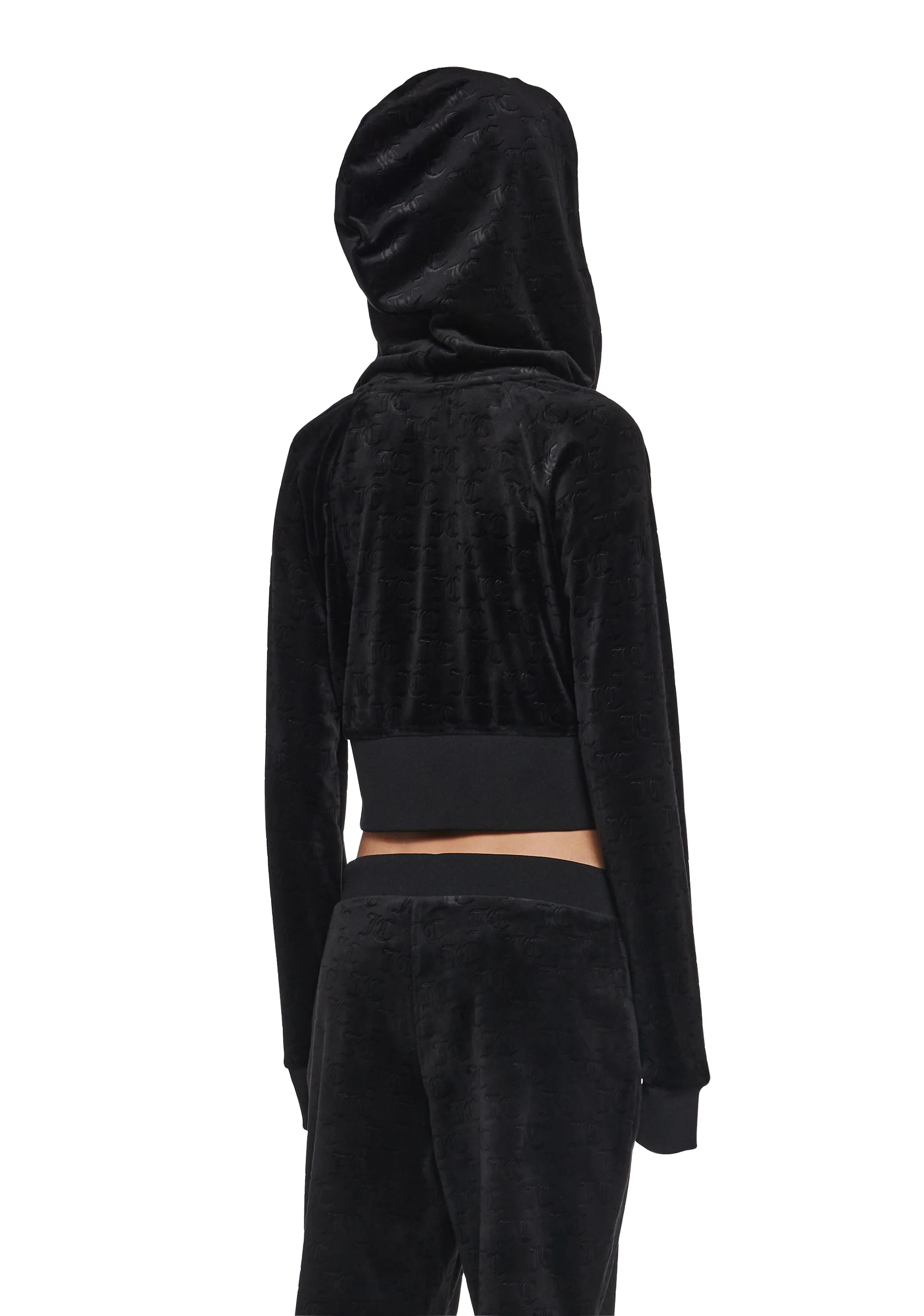 Embossed Velour Corset Hoodie - Image 4