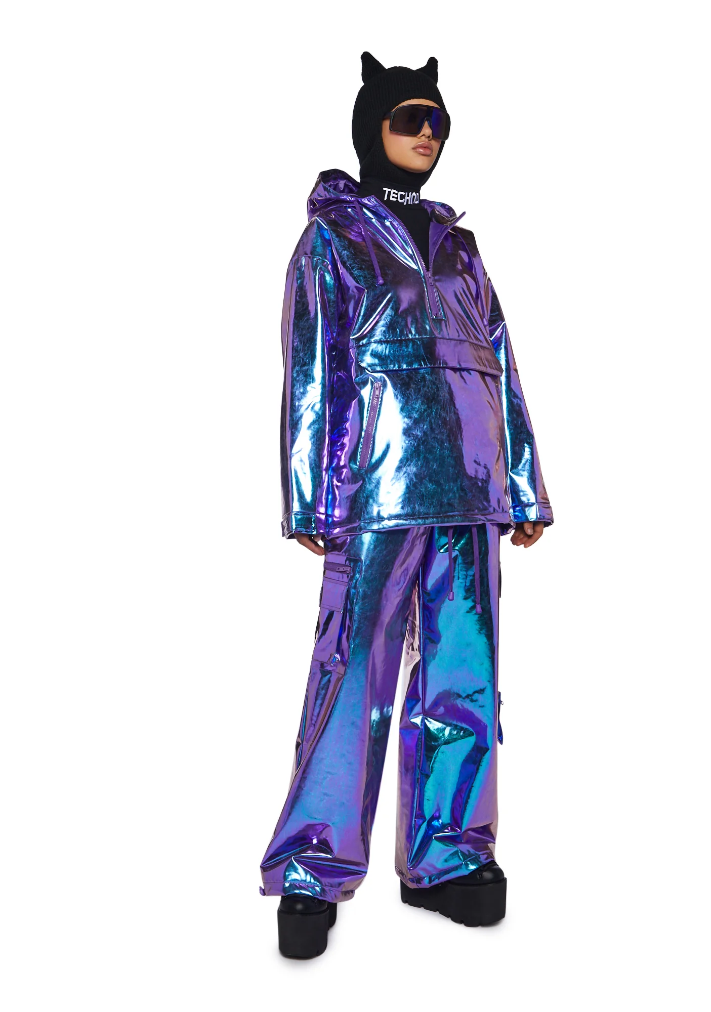 Cosmic Snowboarder Metallic Baggy Pants - Image 2
