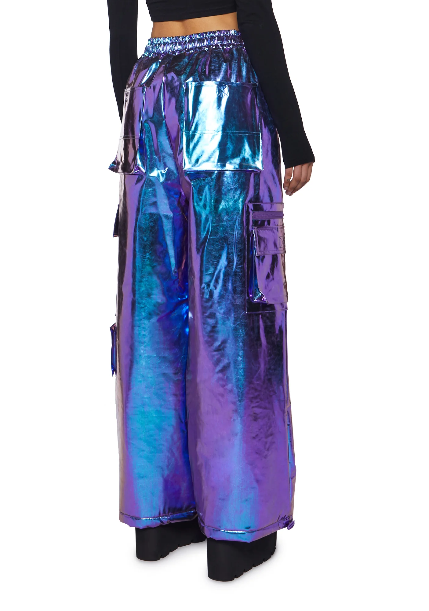 Cosmic Snowboarder Metallic Baggy Pants - Image 4