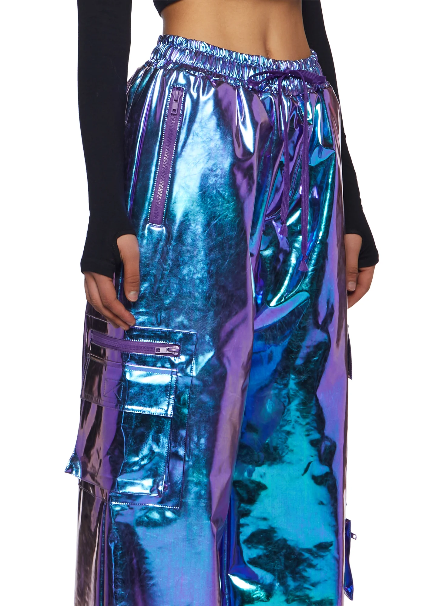 Cosmic Snowboarder Metallic Baggy Pants - Image 5