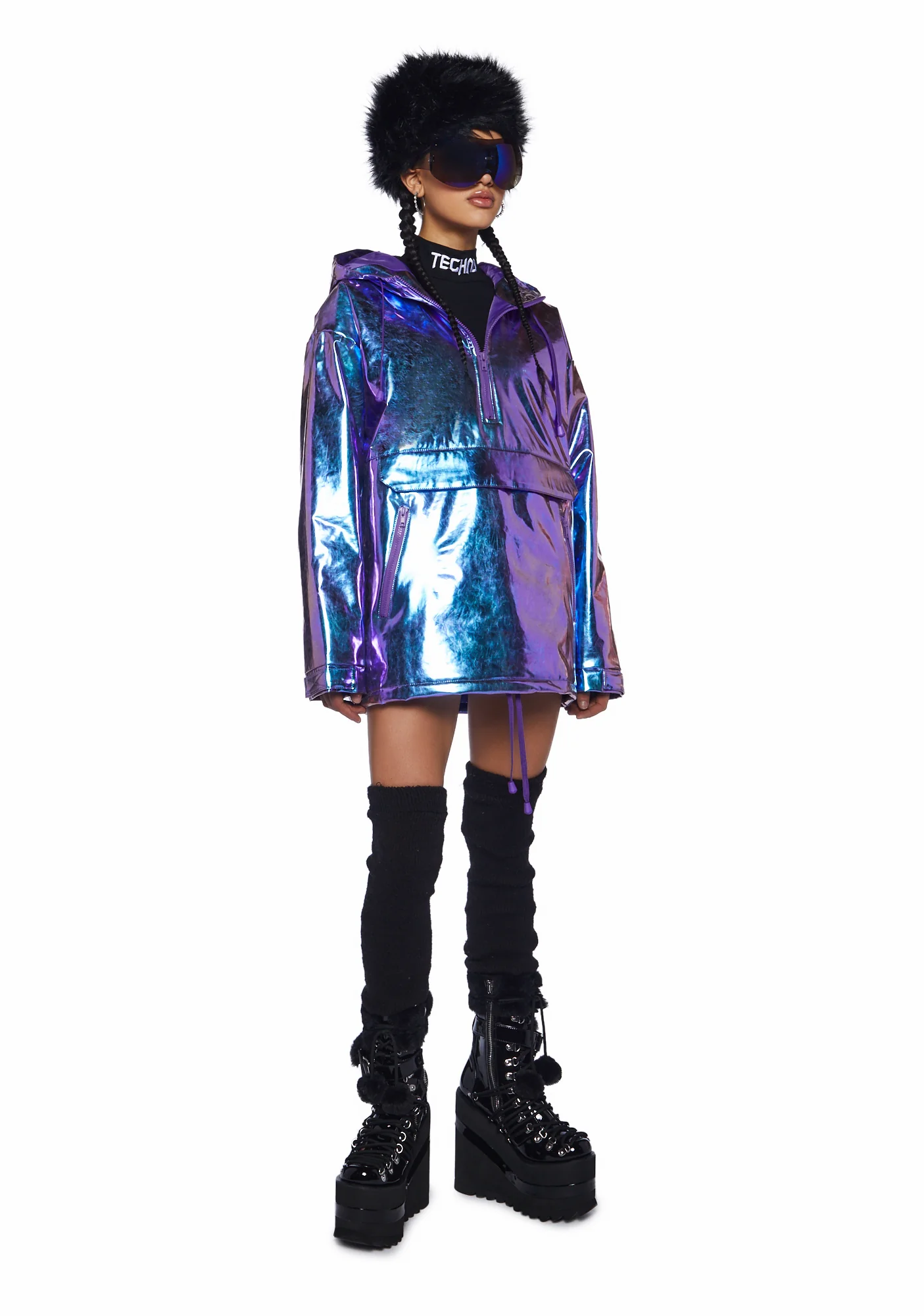 Cosmic Snowboarder Metallic Pullover - Image 2
