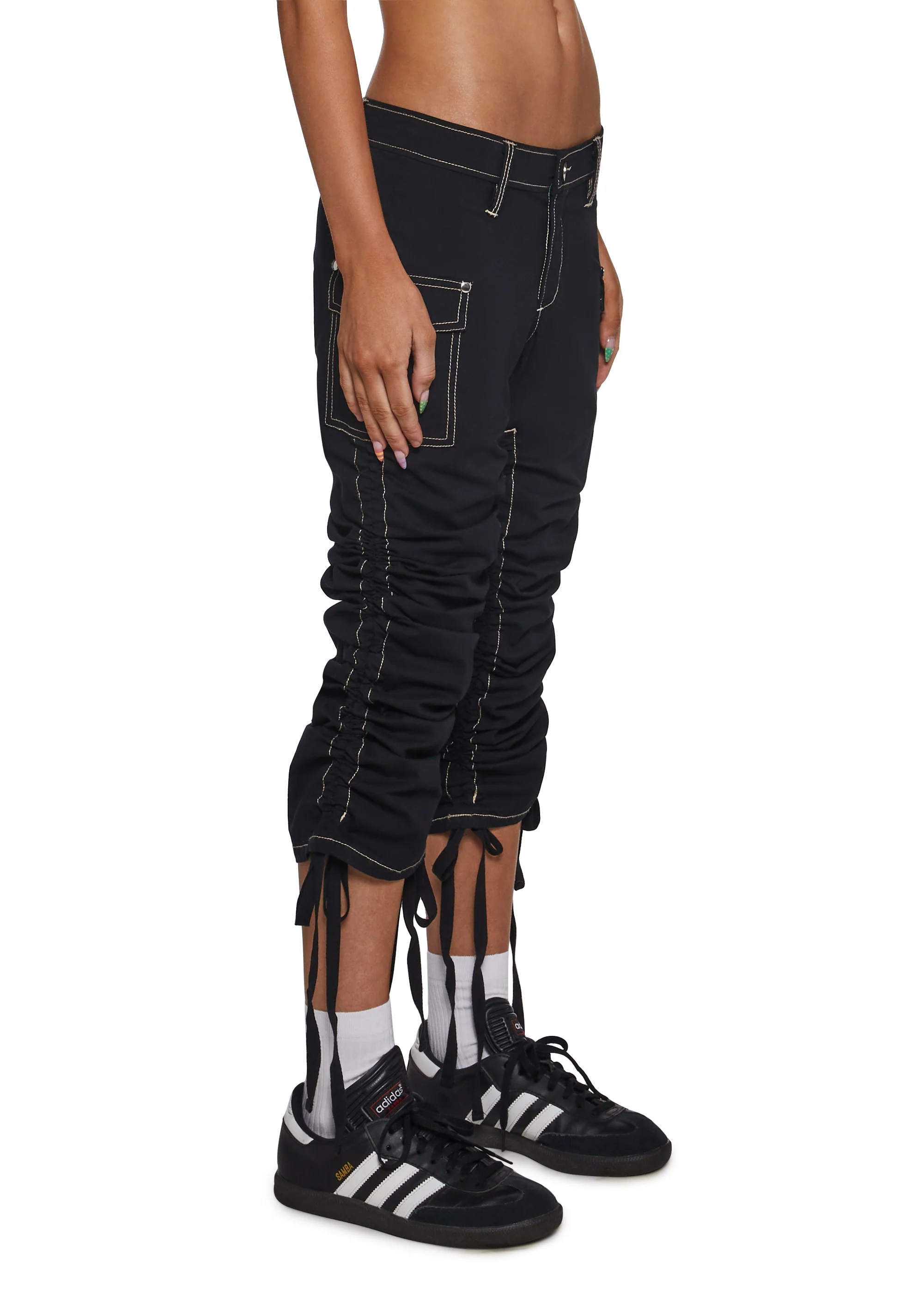 Texting Back Low Rise Pants - Image 3