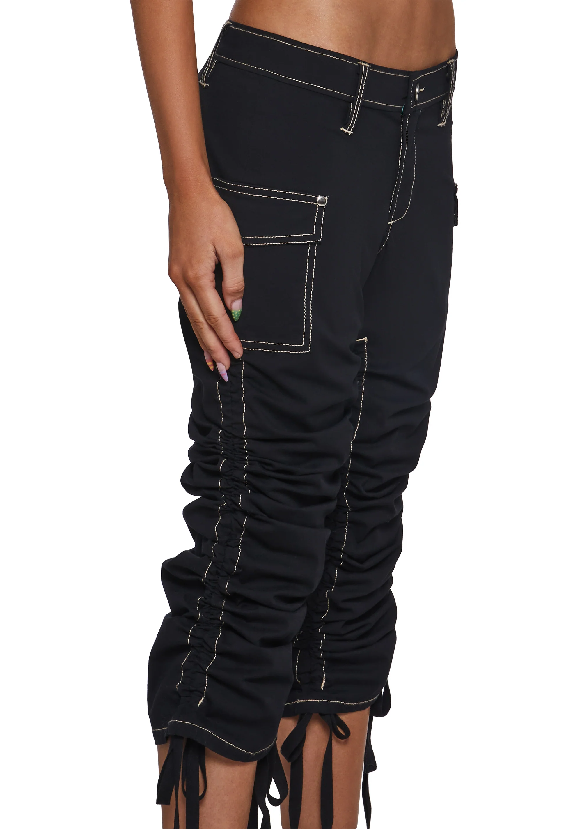 Texting Back Low Rise Pants - Image 6