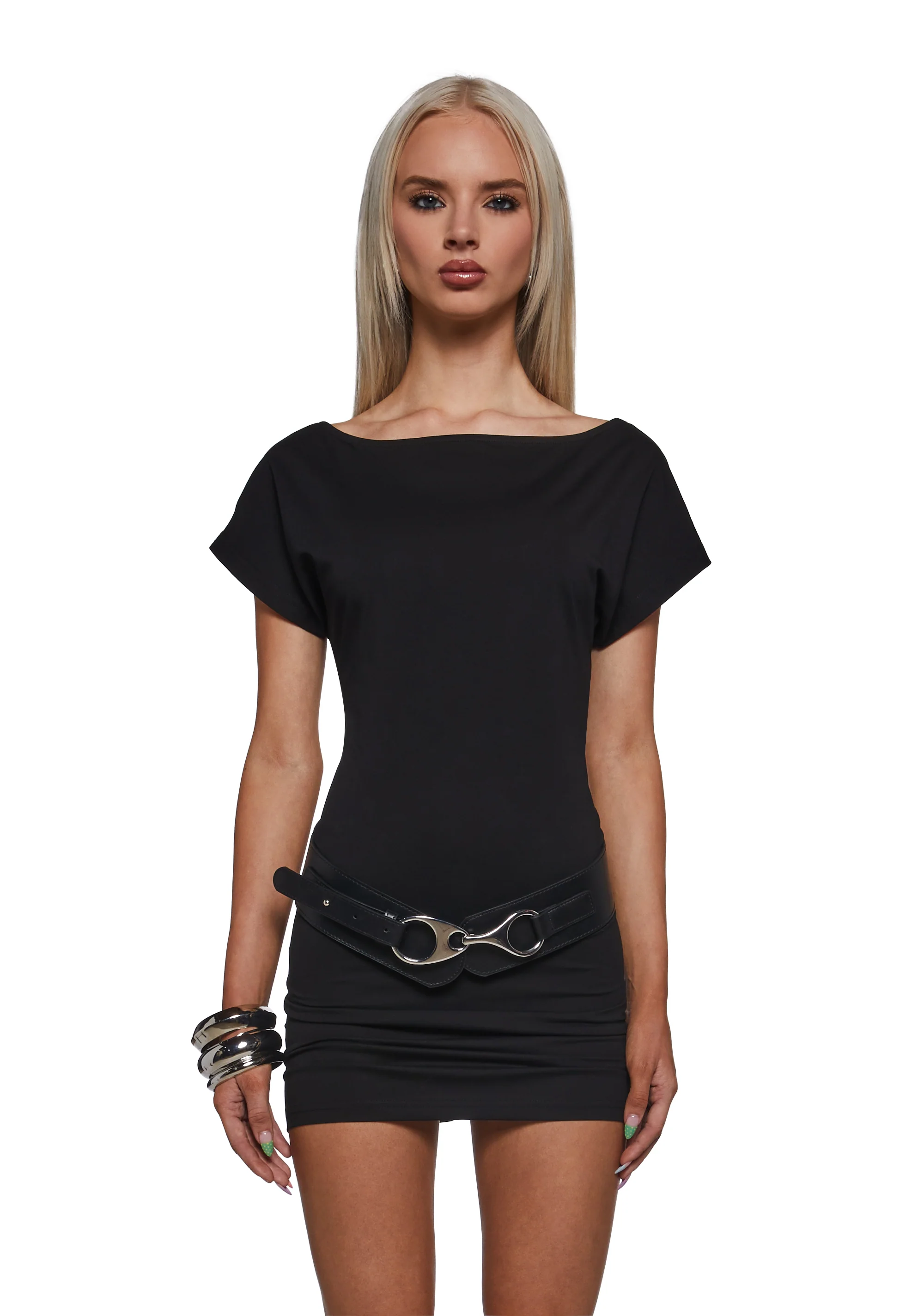 Milan At Midnight Backless Belted Mini Dress - Image 7