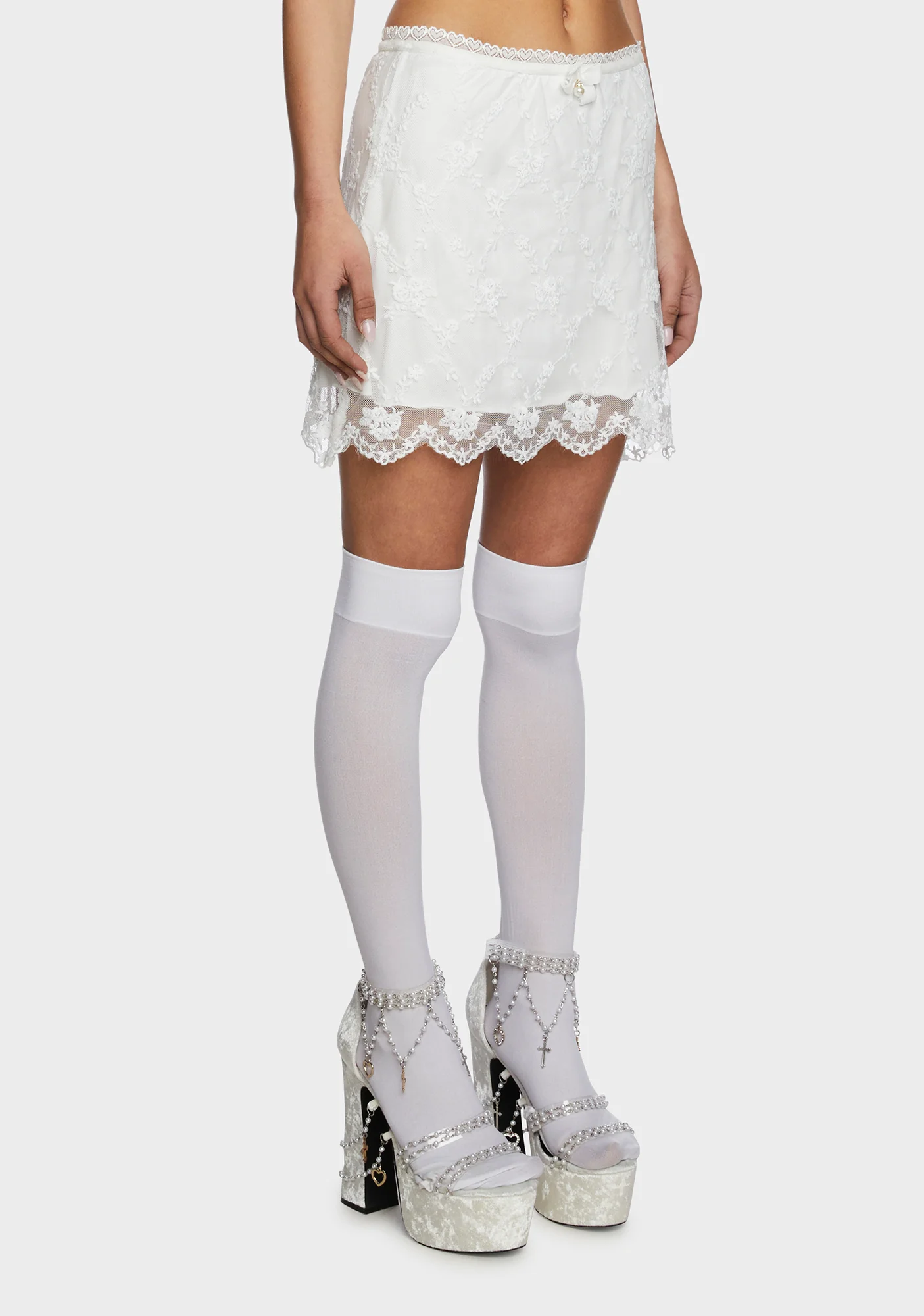 Count The Ways Lace Skirt - White - Image 4