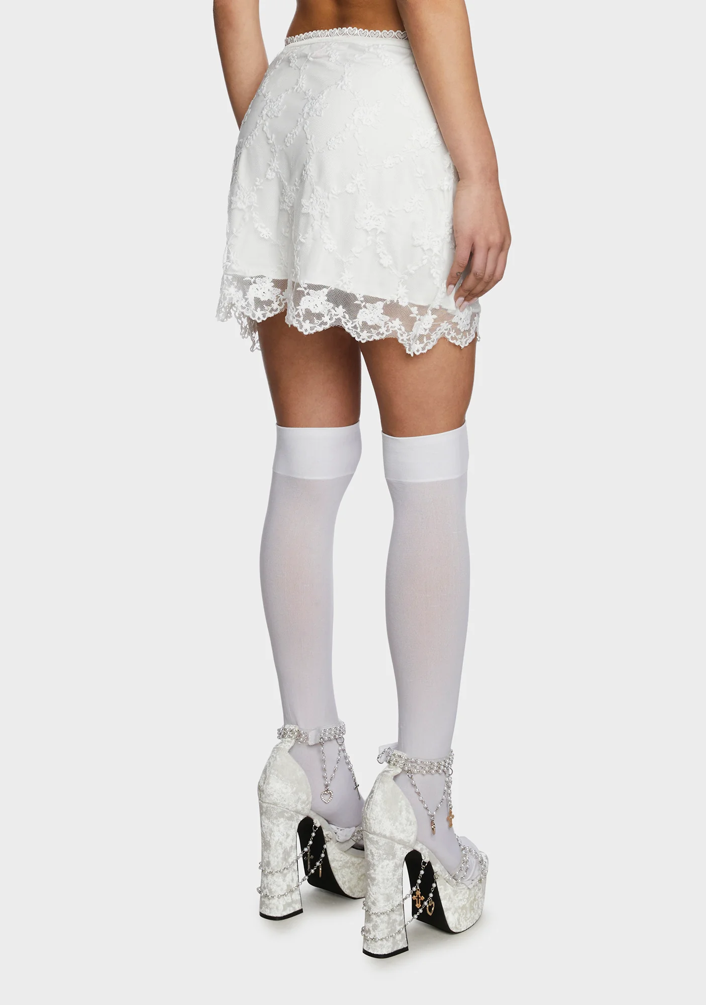 Count The Ways Lace Skirt - White - Image 5
