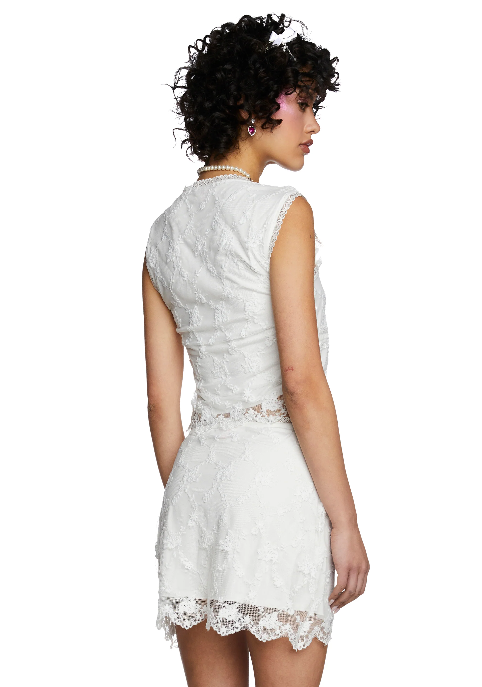 Count The Ways Lace Top - White - Image 4