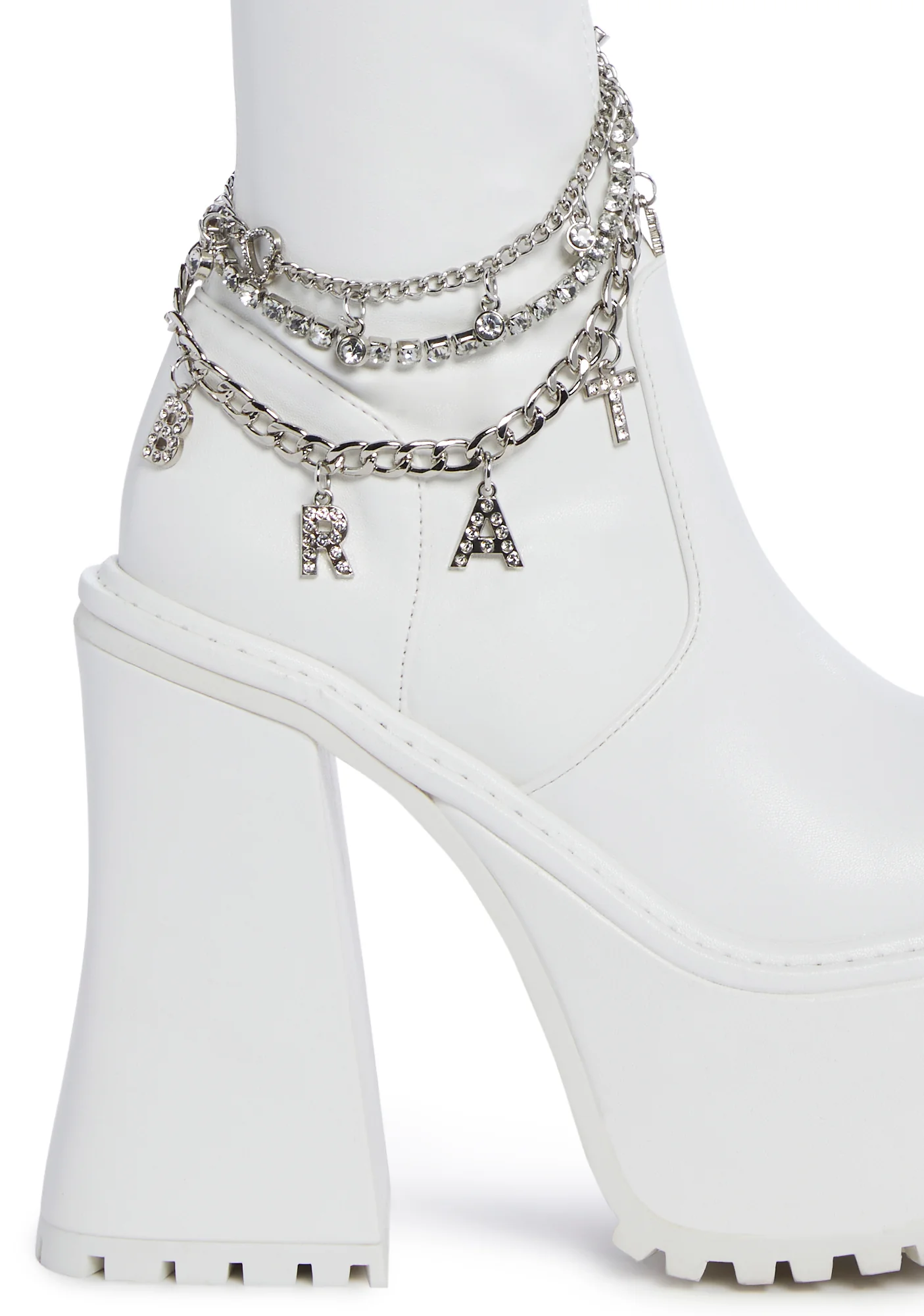 Count Your Hexes Platform Boots - White - Image 2