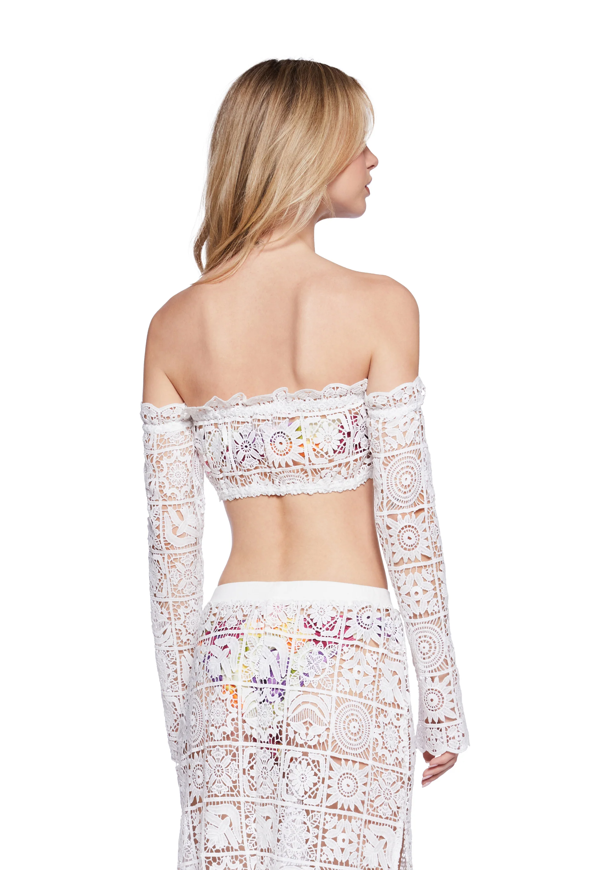 Country Charm Crochet Crop Top - Image 4