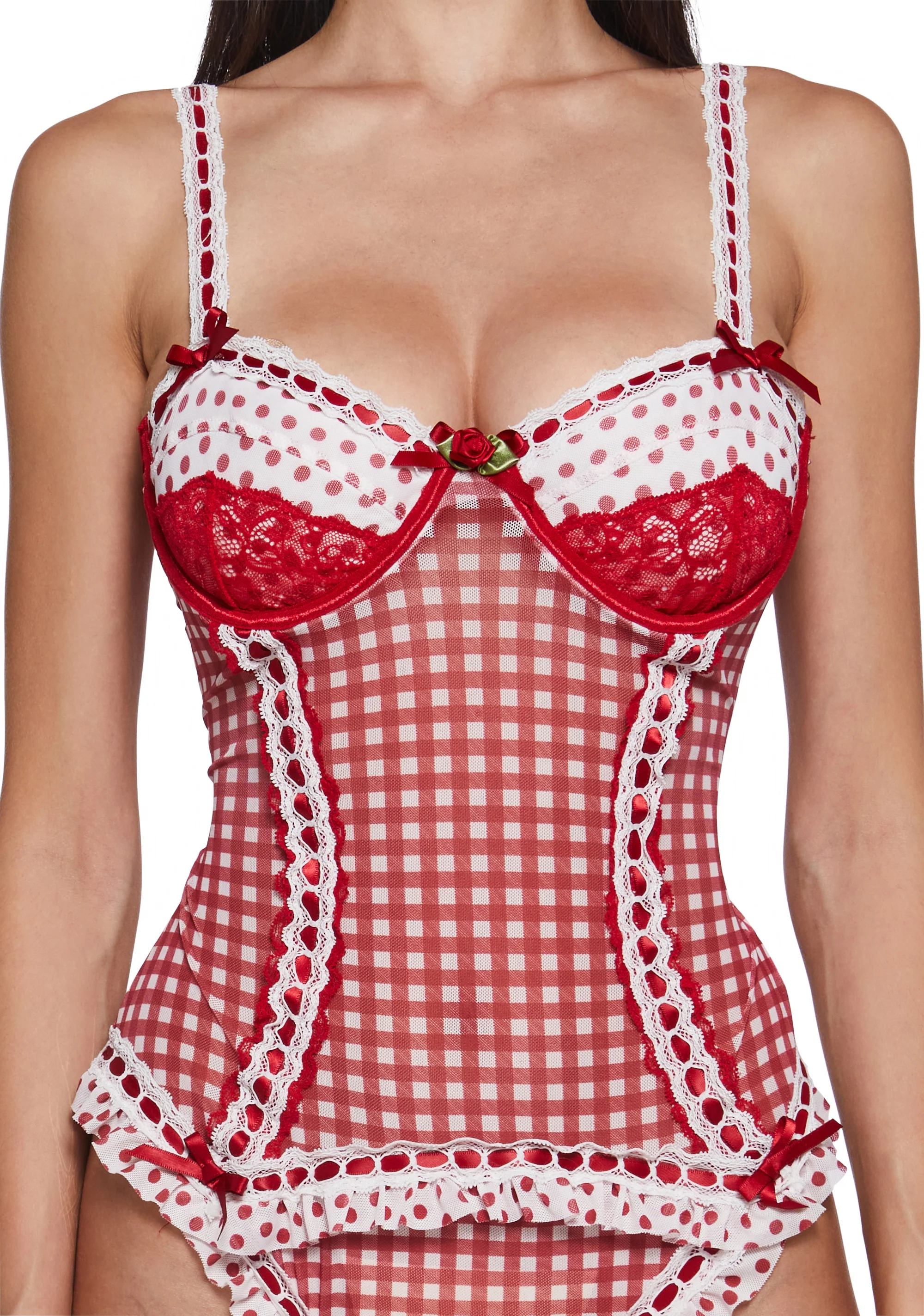 Country Romance Gingham Teddy - Image 5