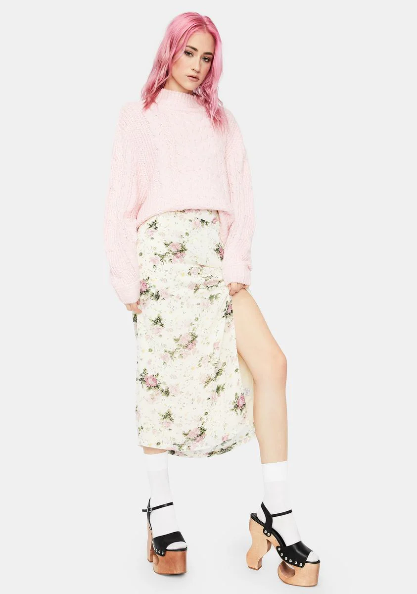 Countryside Escape Floral Midi Skirt - Image 3