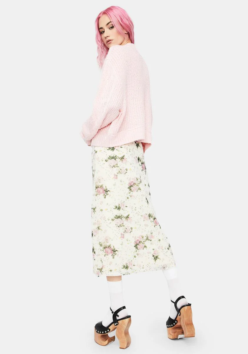 Countryside Escape Floral Midi Skirt - Image 4