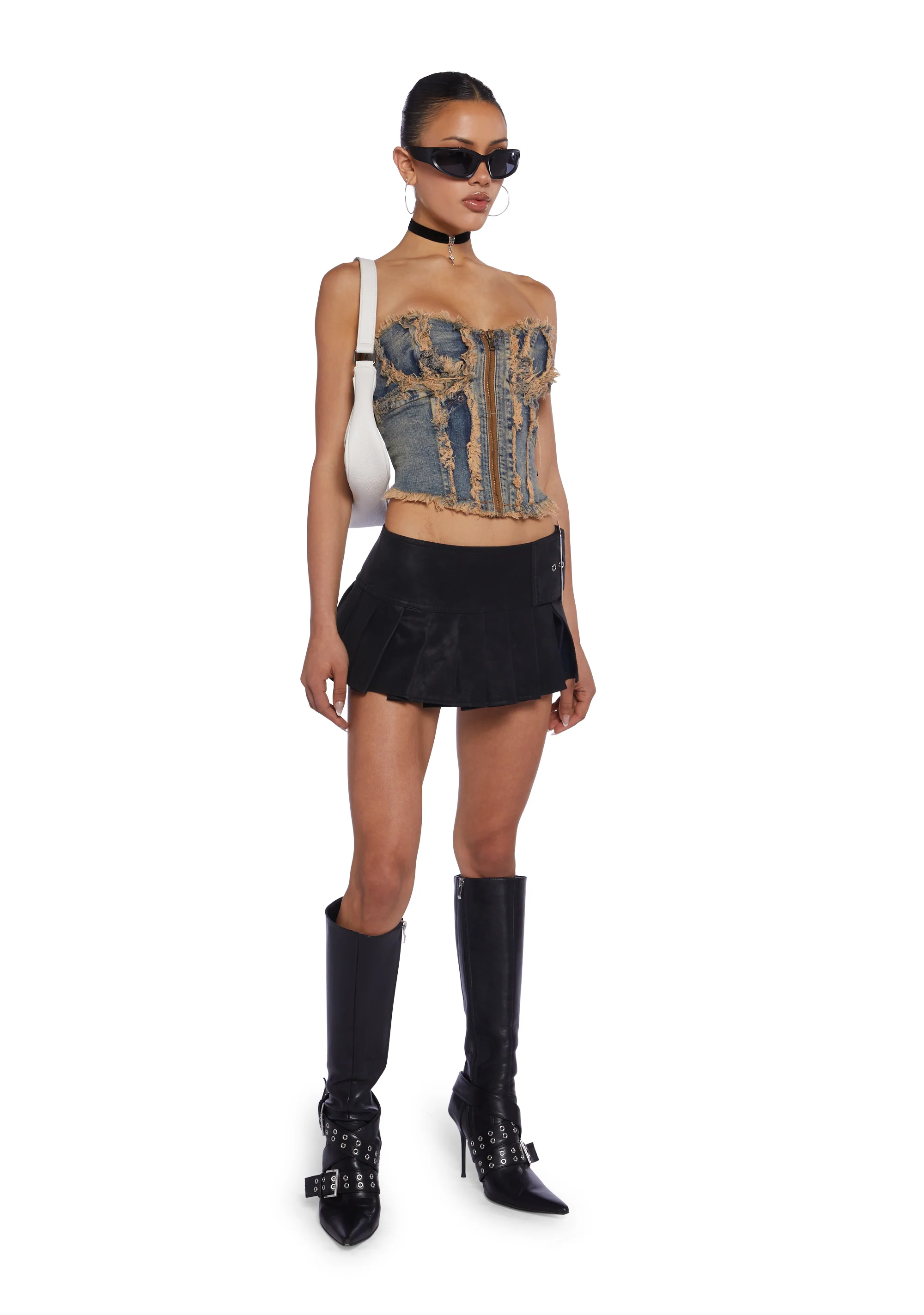 Courtney Denim Corset Top - Image 2