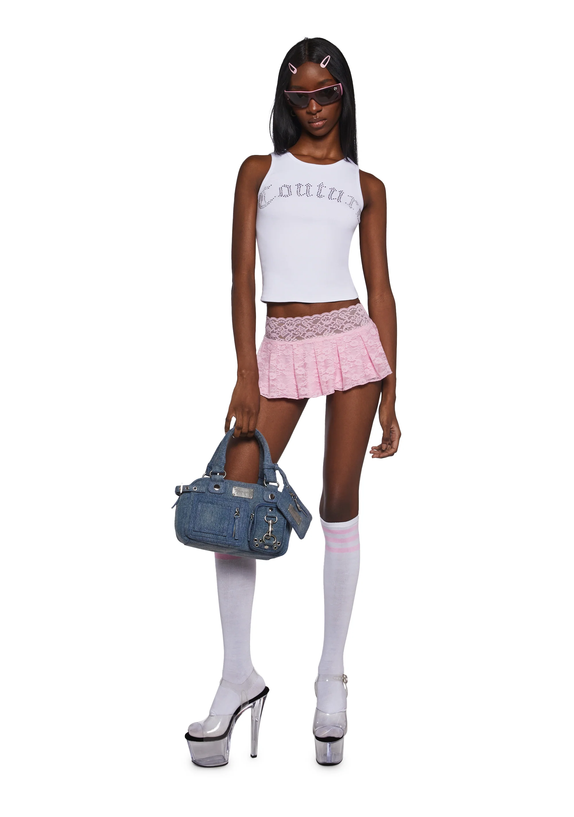 Big Bling Couture Tank Top - White - Image 2