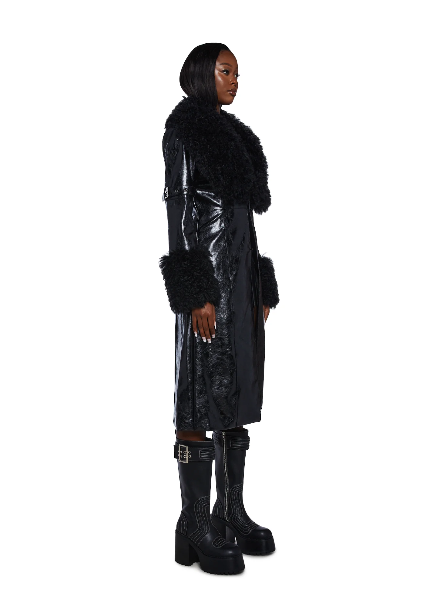 Covet Moto Trench Coat - Image 3