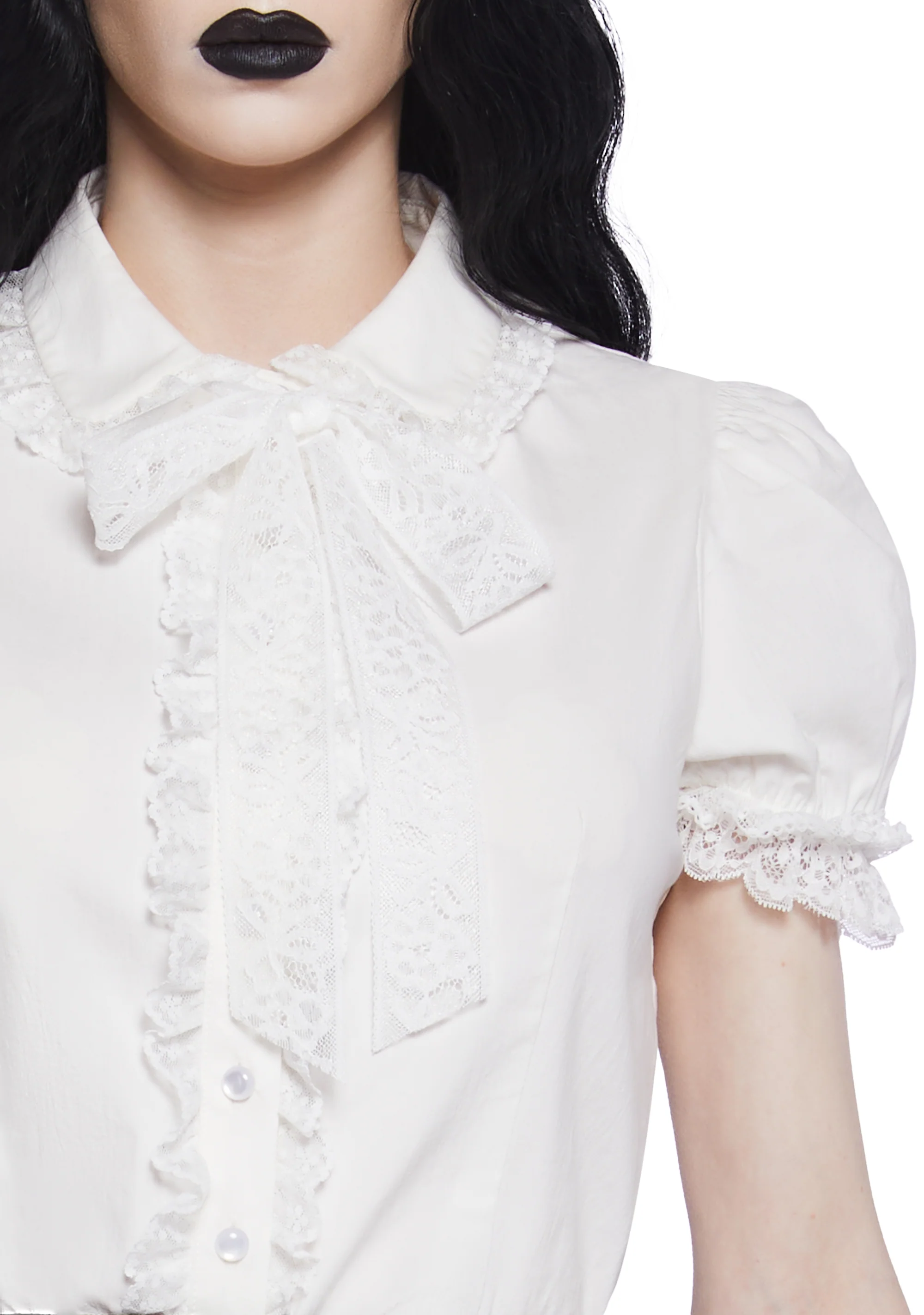 Coveted Darling Poplin Blouse - White - Image 5