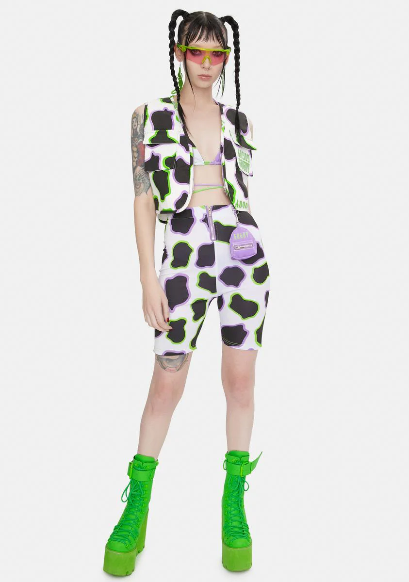 Cow Print Utility Vest - Image 3