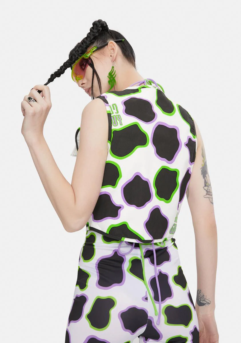 Cow Print Utility Vest - Image 4