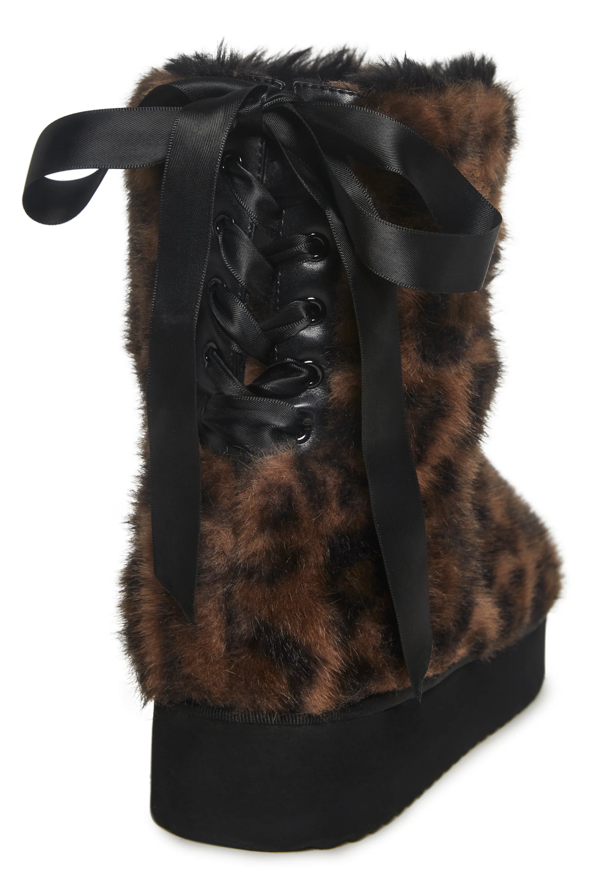 Leopard Faux Fur Booties - Image 5