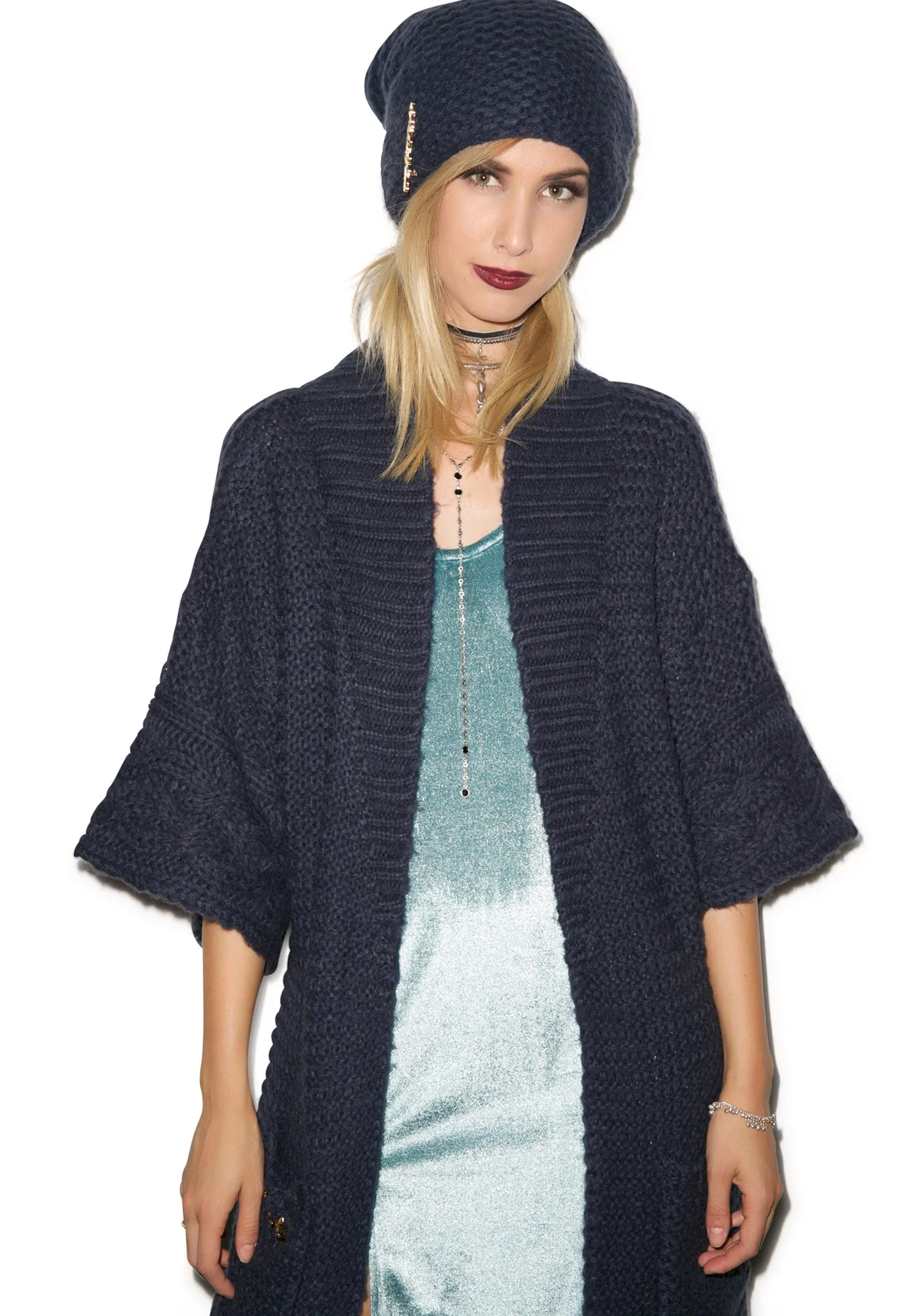 Cozy Cardigan - Dark Blue - Image 2