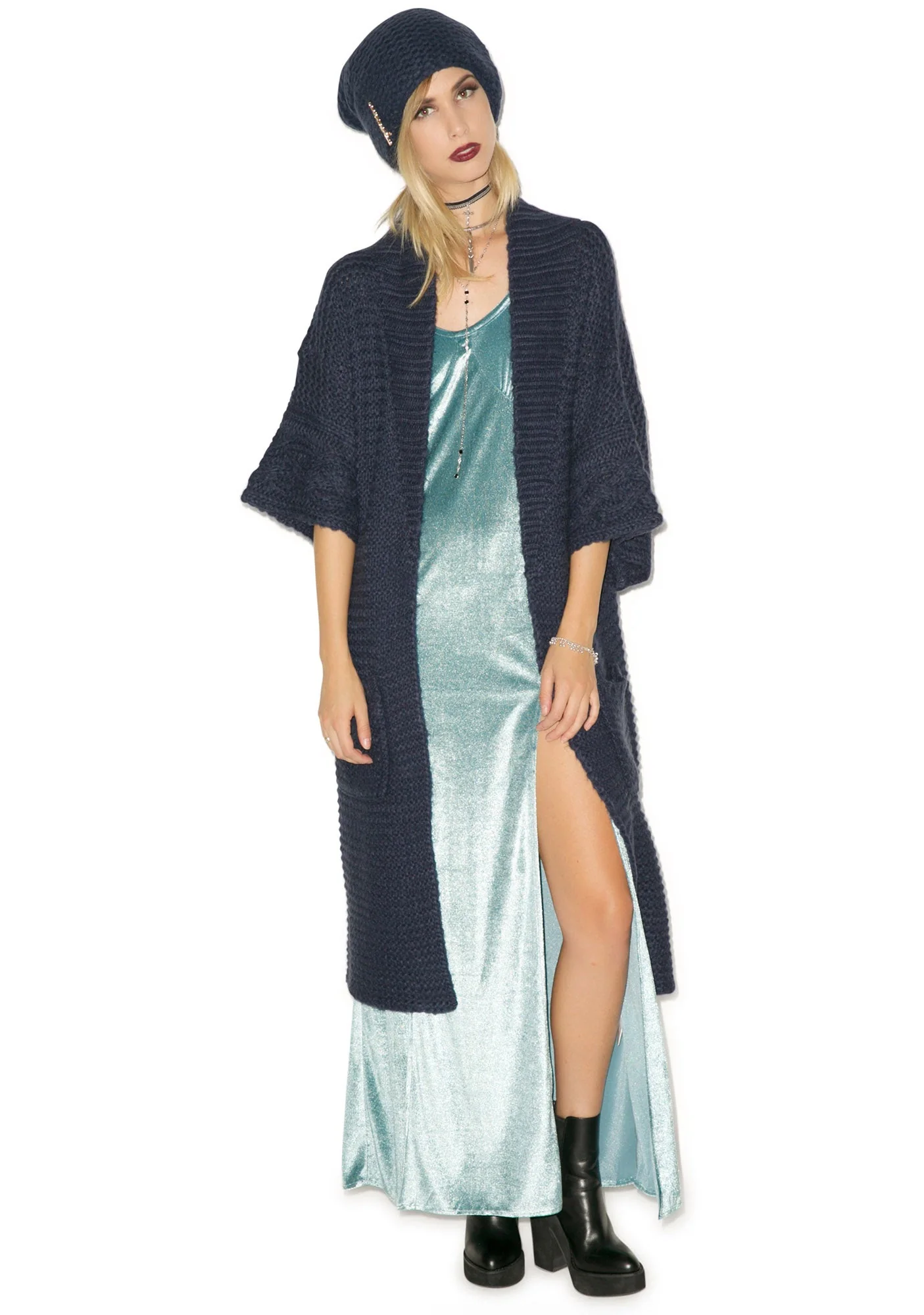 Cozy Cardigan - Dark Blue - Image 3