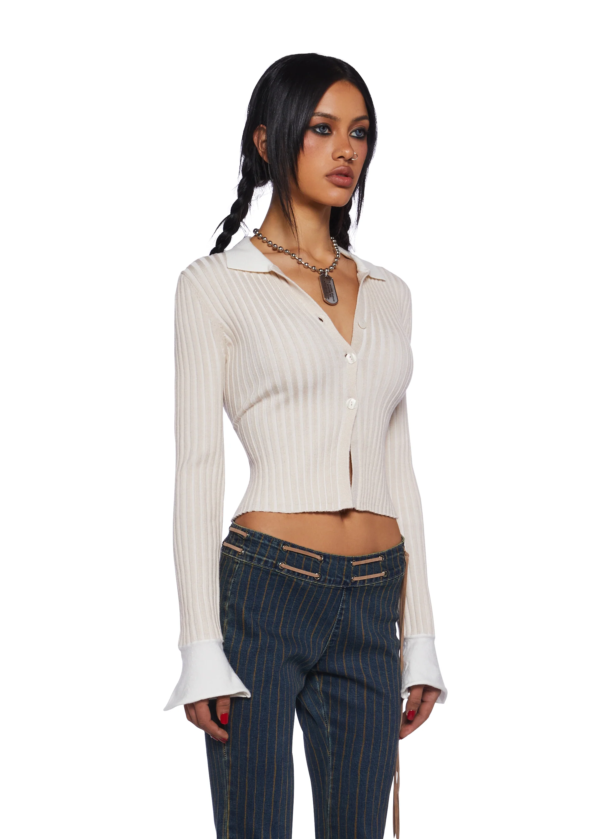 Cozy Folklore Sweater Top - Image 3