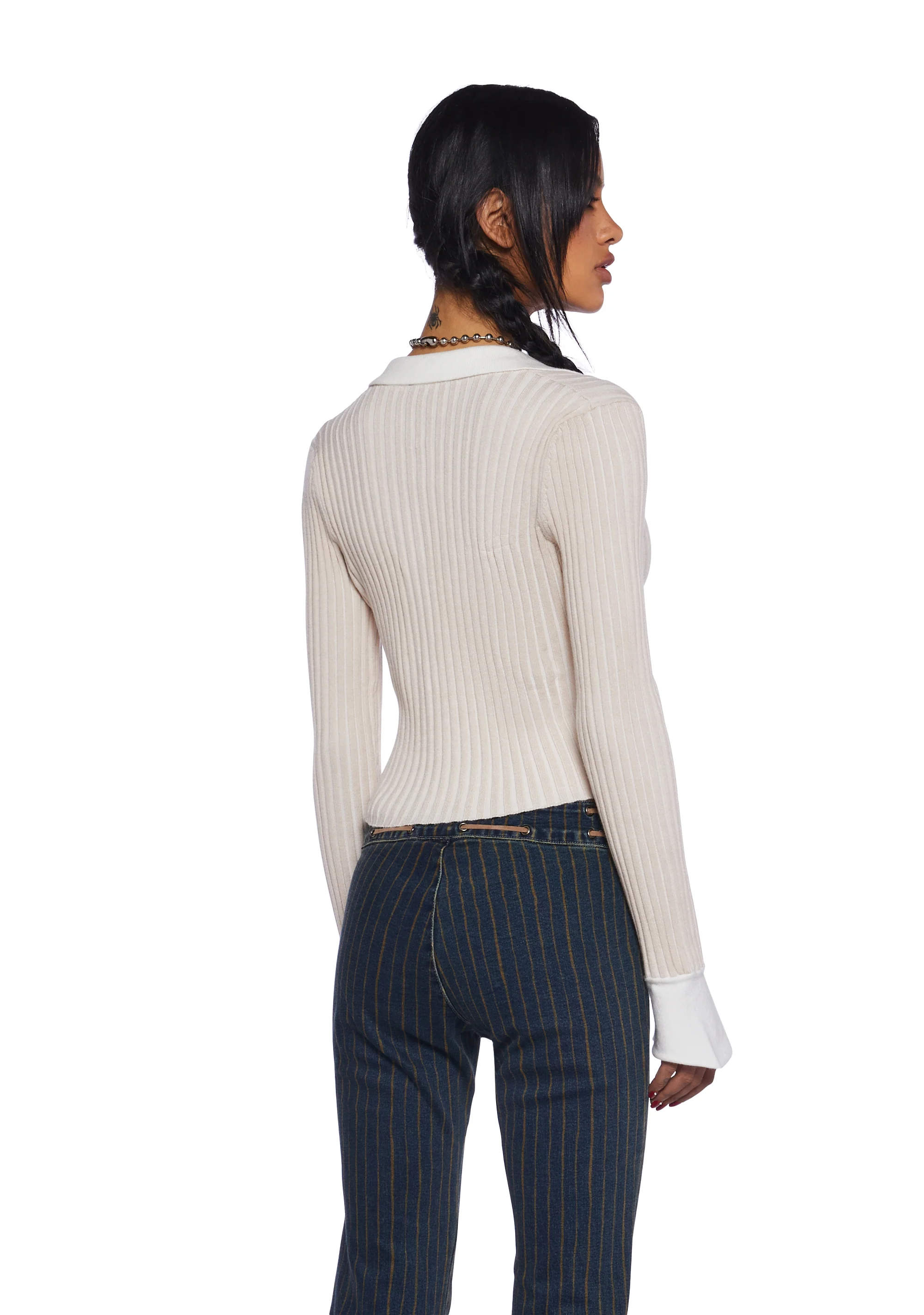 Cozy Folklore Sweater Top - Image 4