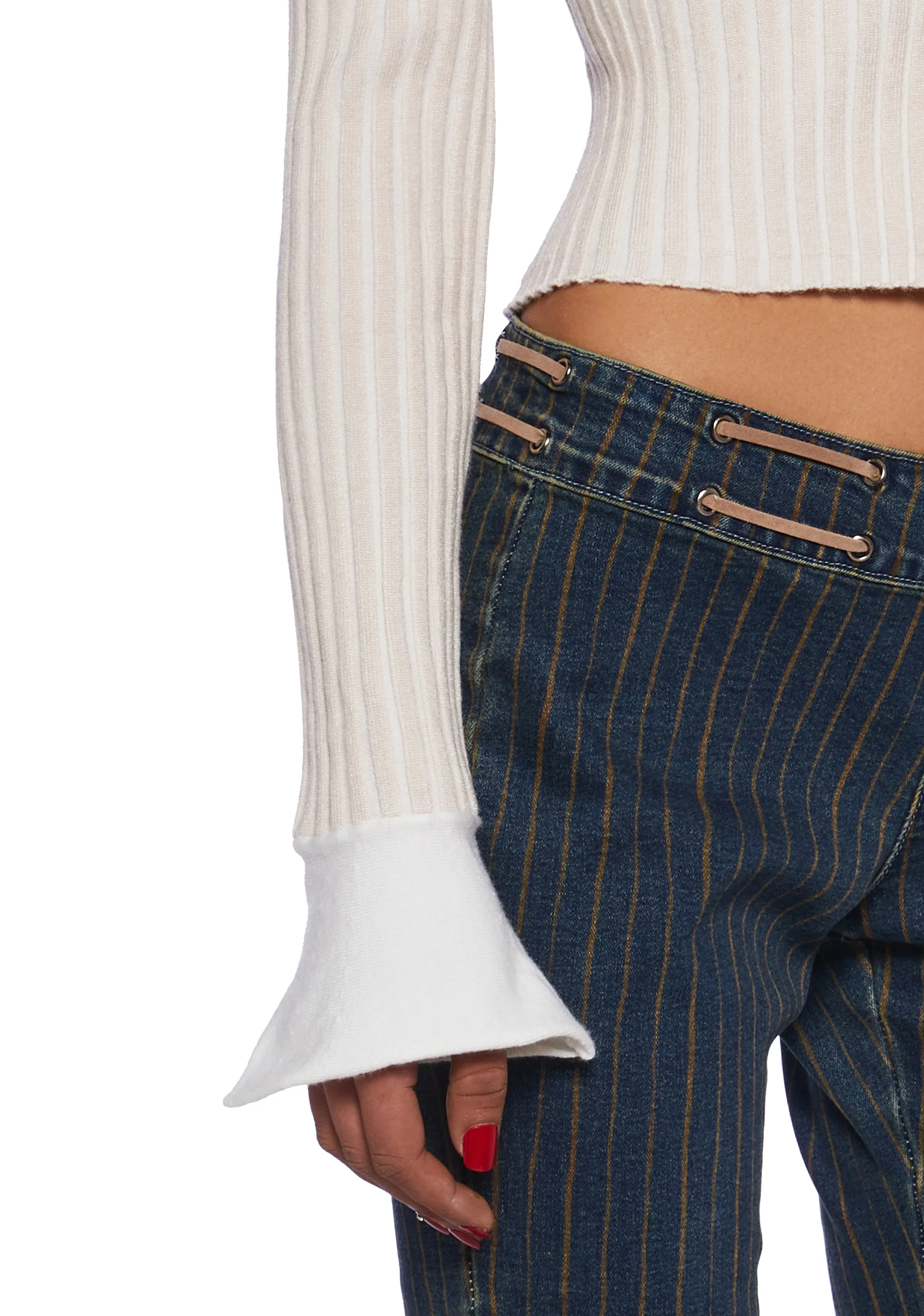 Cozy Folklore Sweater Top - Image 6