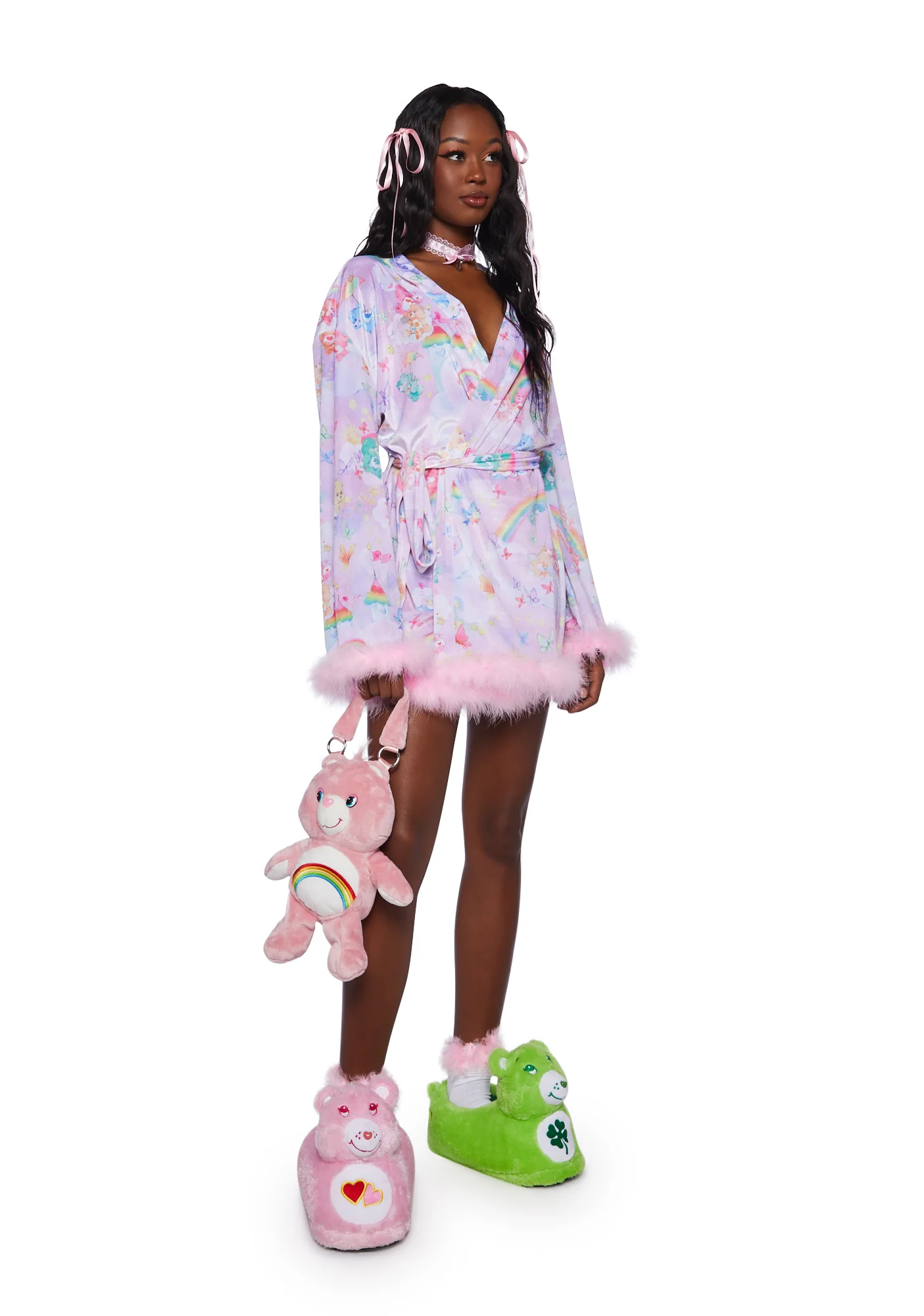 Cozy Heart Velour Robe - Image 2