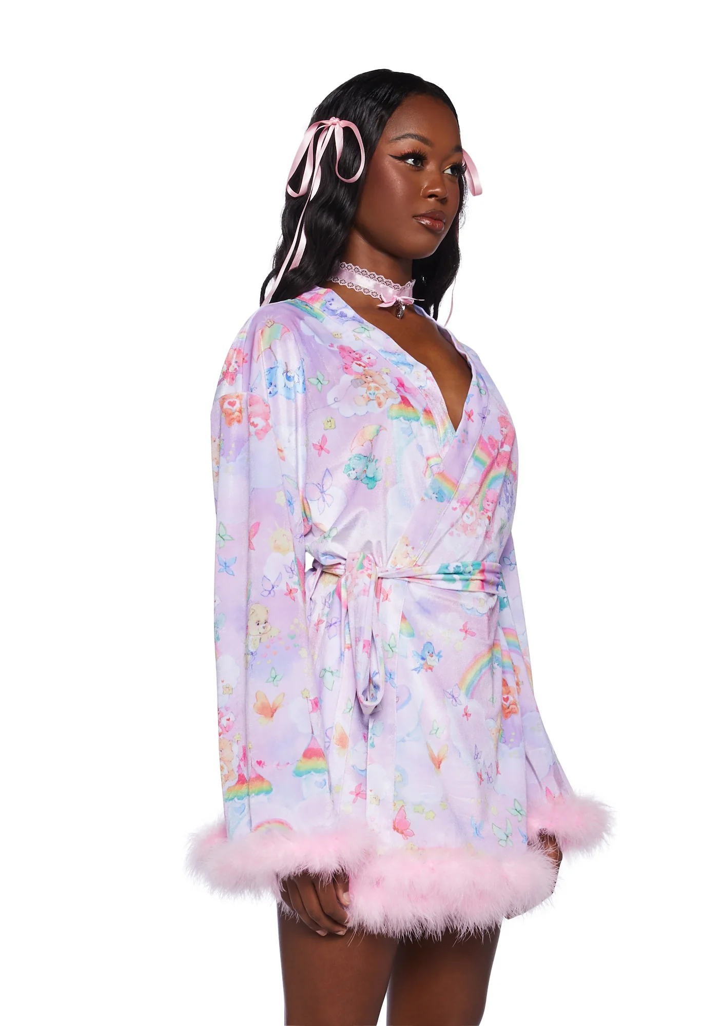 Cozy Heart Velour Robe - Image 3