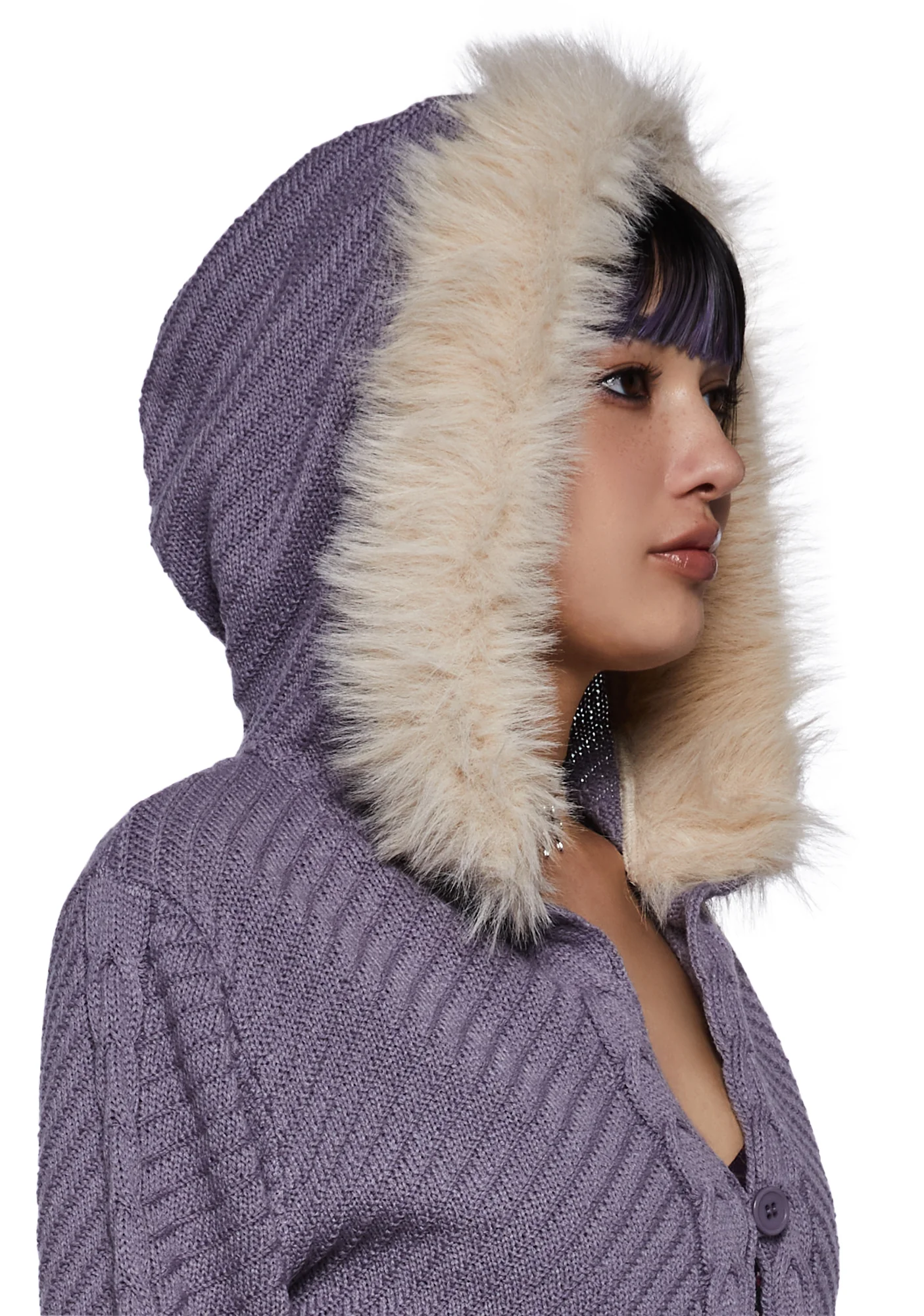 Cozy Retreat Cable Knit Hoodie - Image 5