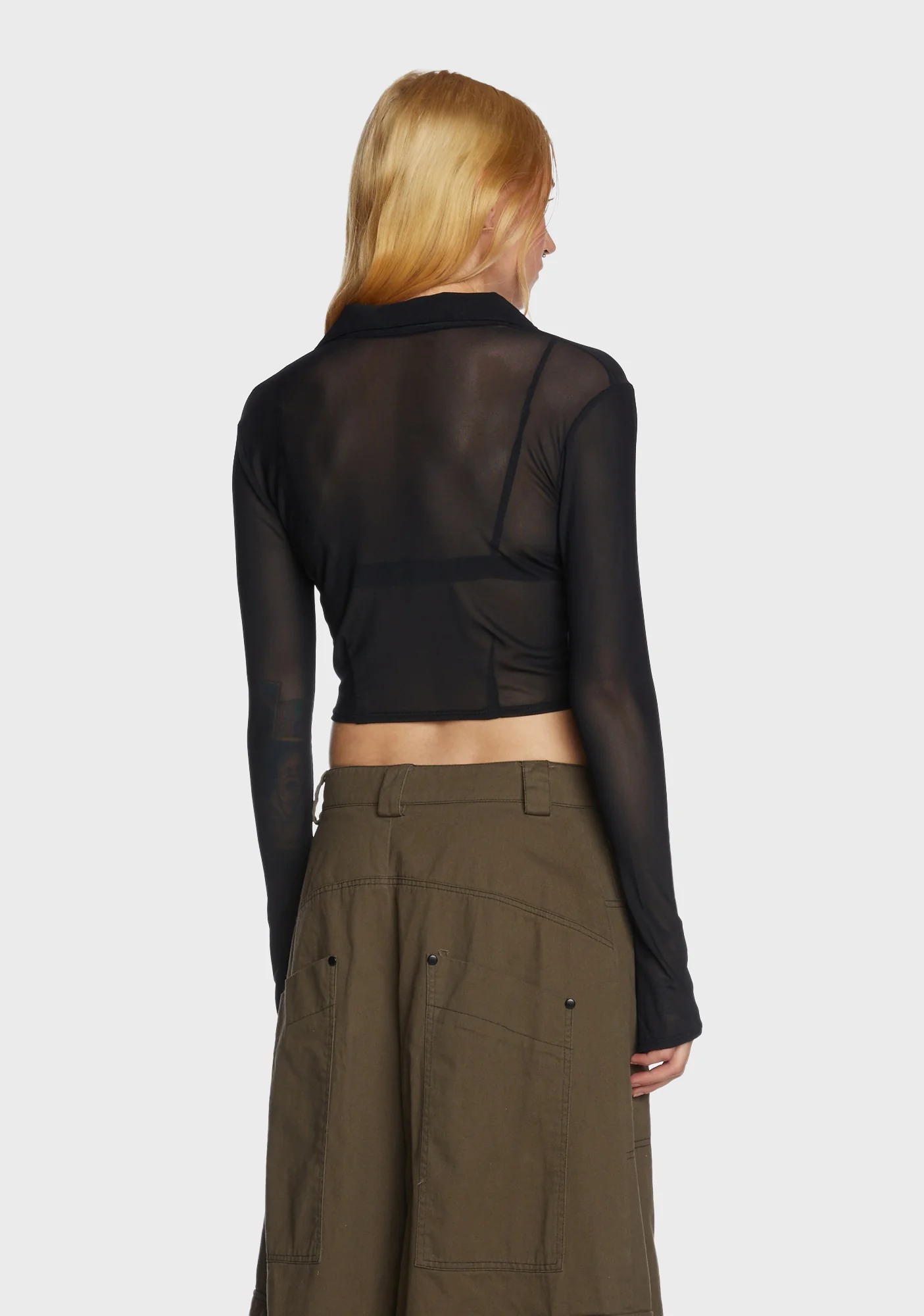 Cozy Secrets Crop Top - Black - Image 5