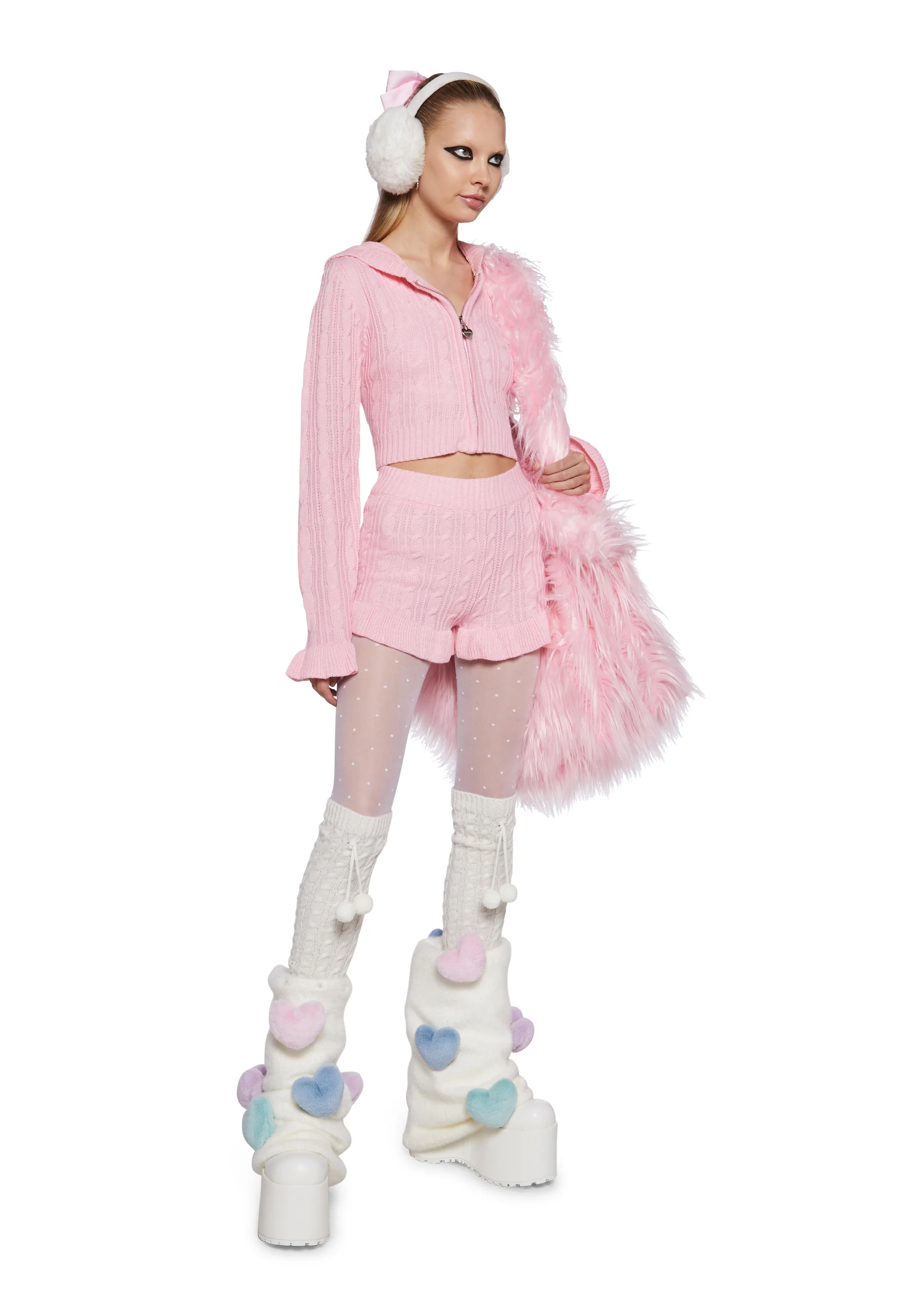 Cozy Snowfall Knit Shorts - Image 2