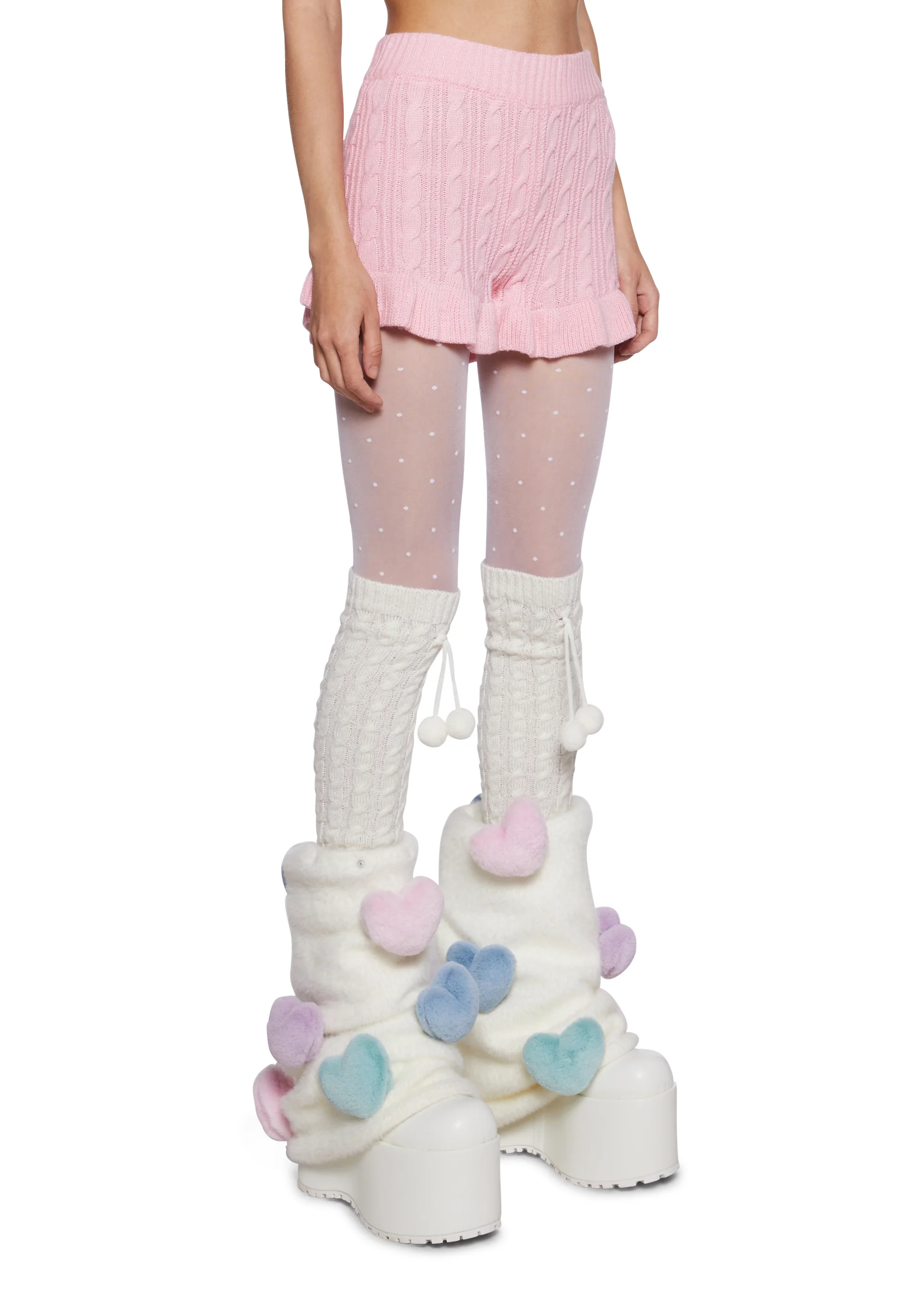 Cozy Snowfall Knit Shorts - Image 3