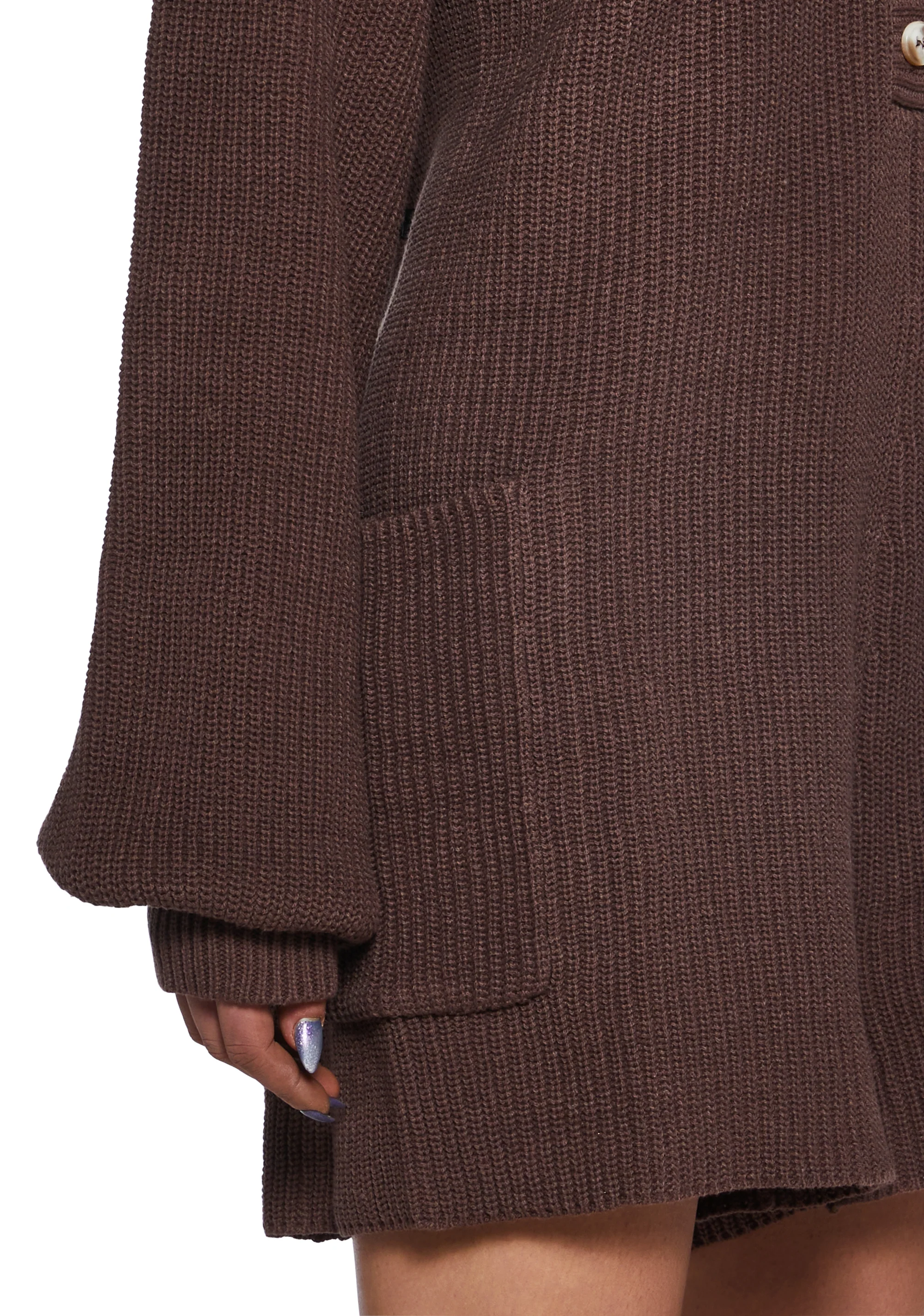Cozy Weekends Knit Romper - Brown - Image 5