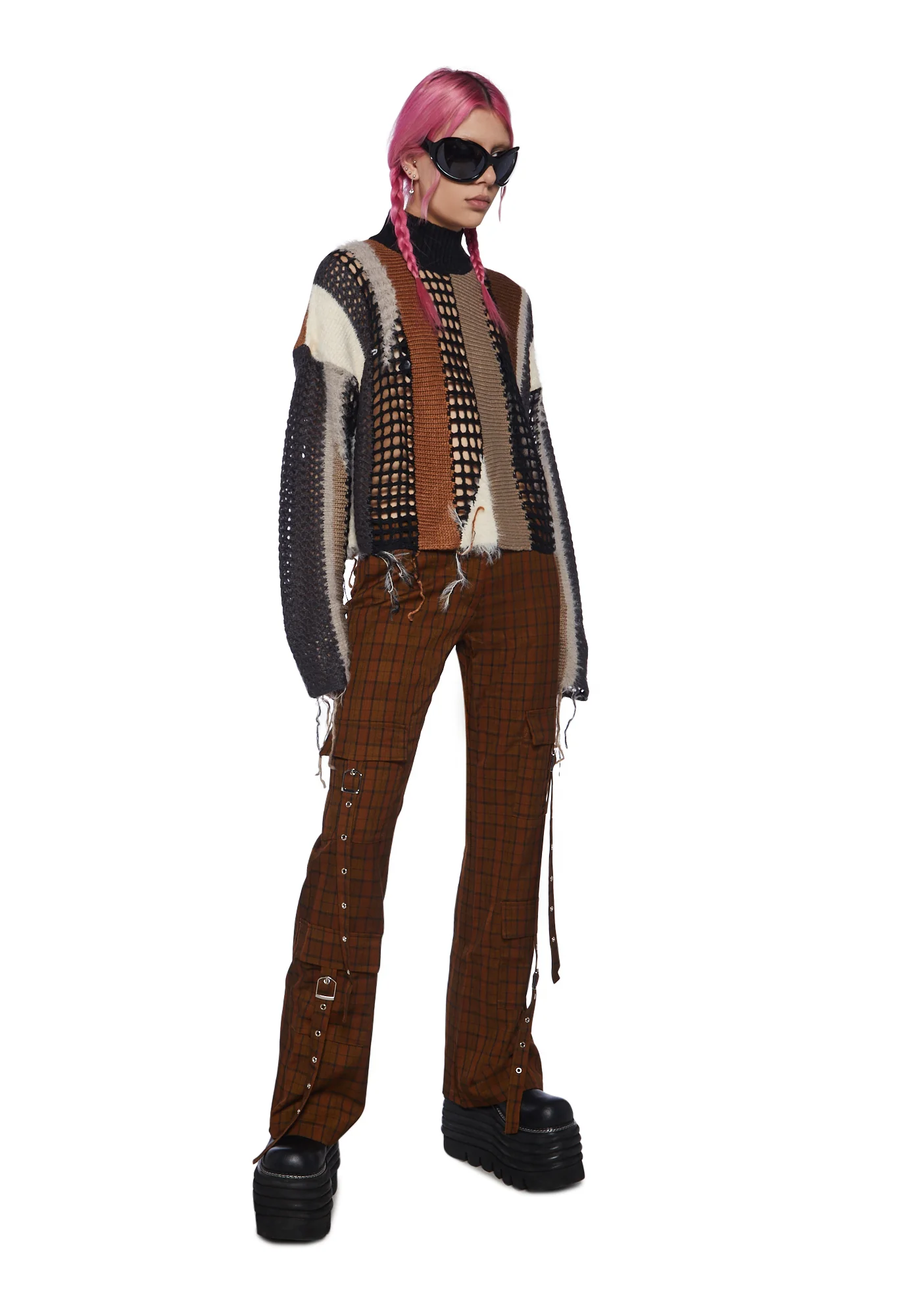 Crafted Patchwork Knit Sweater - Image 2