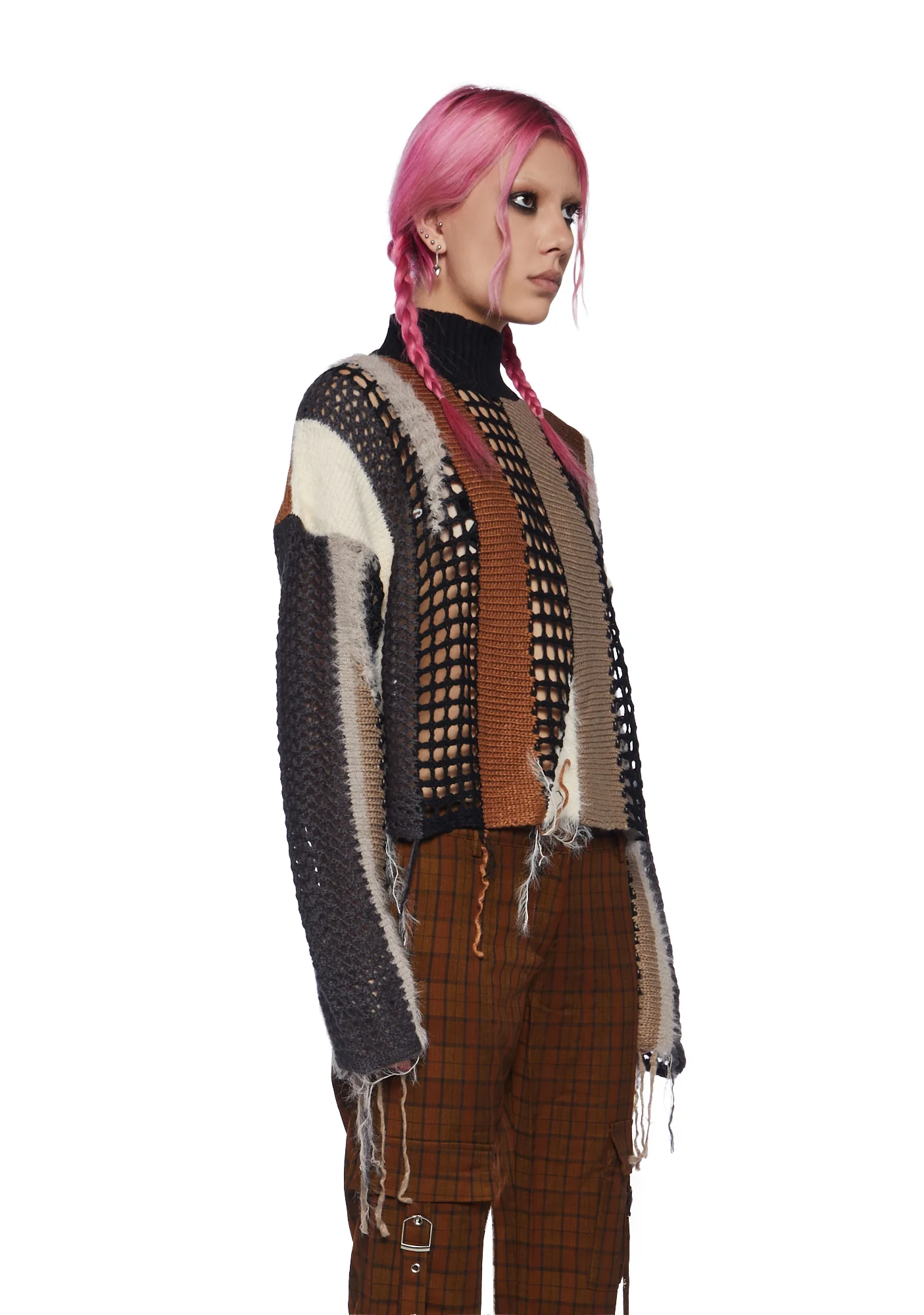 Crafted Patchwork Knit Sweater - Image 3